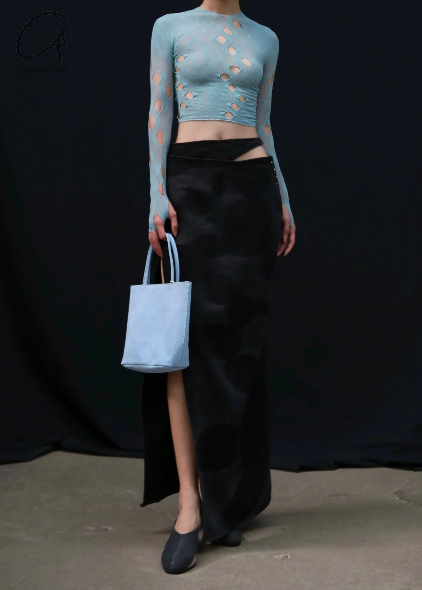 imibooo 24 autumn and winter water-dyed pigskin short handle square bag short Dollybag OOO-IMB24SDL-PSL-IB-BCL-F ICE BLUE/Glacier Blue 24AWSDL - Image 6