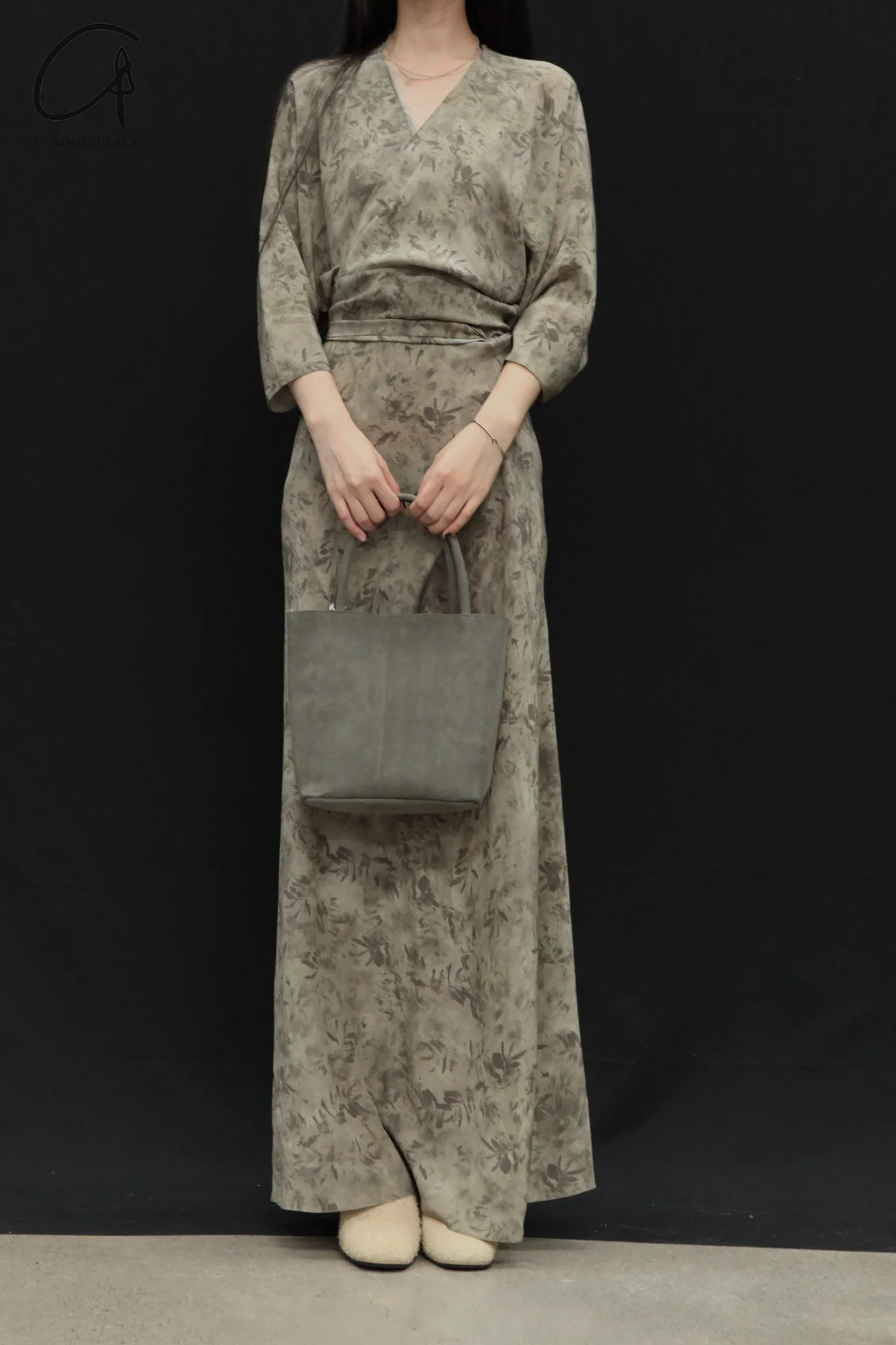 imibooo 24 autumn and winter water-dyed pigskin short handle square bag short Dollybag OOO-IMB24SDL-PSL-SS-ZMH-F SESAME/black sesame 24AWSDL - Image 10