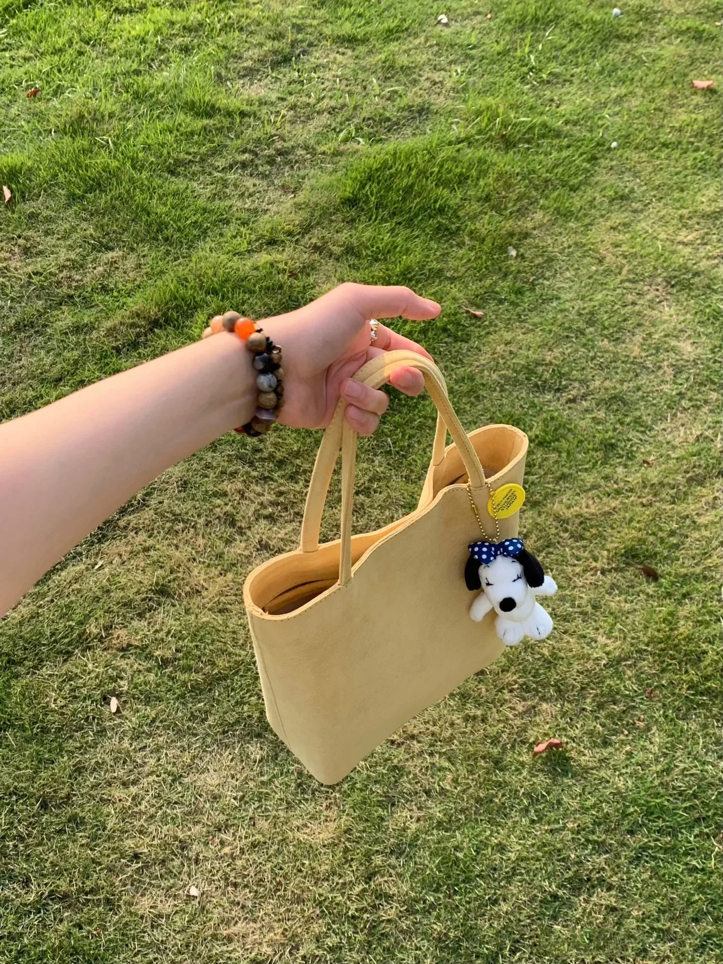 imibooo 24 autumn and winter water-dyed pigskin short handle square bag short Dollybag OOO-IMB24SDL-PSL-MZ-YMH Maize/corn yellow 24AWSDL - Image 6