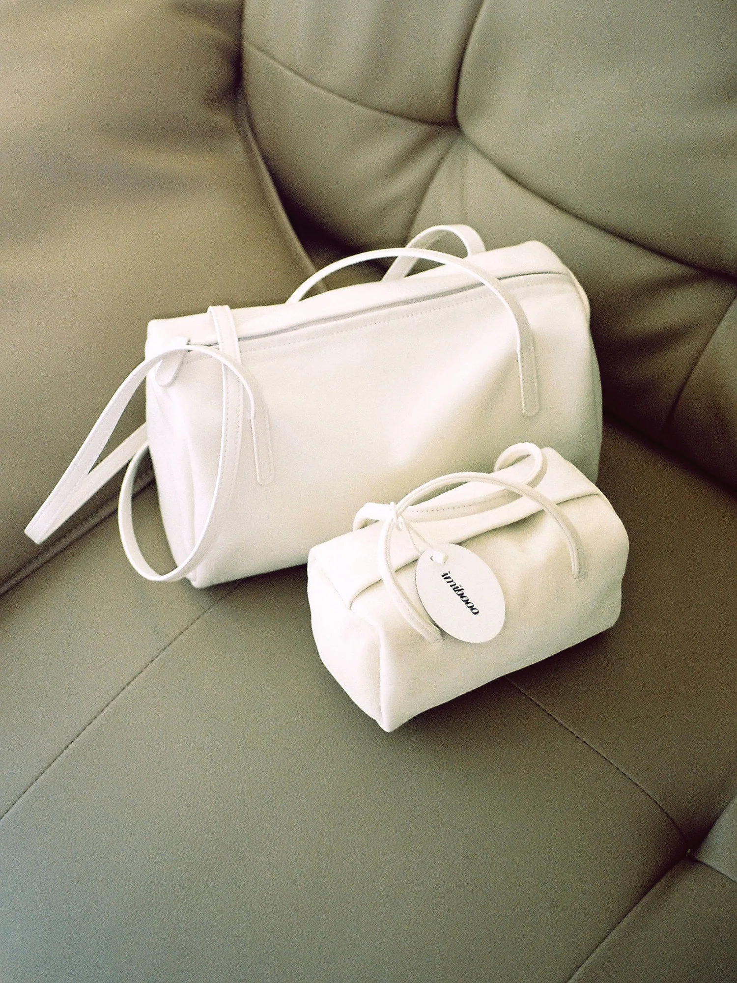 imibooo Large Bento Bag, Sheepskin, IMB26LBT-SL-IVO, Ivory - Image 15