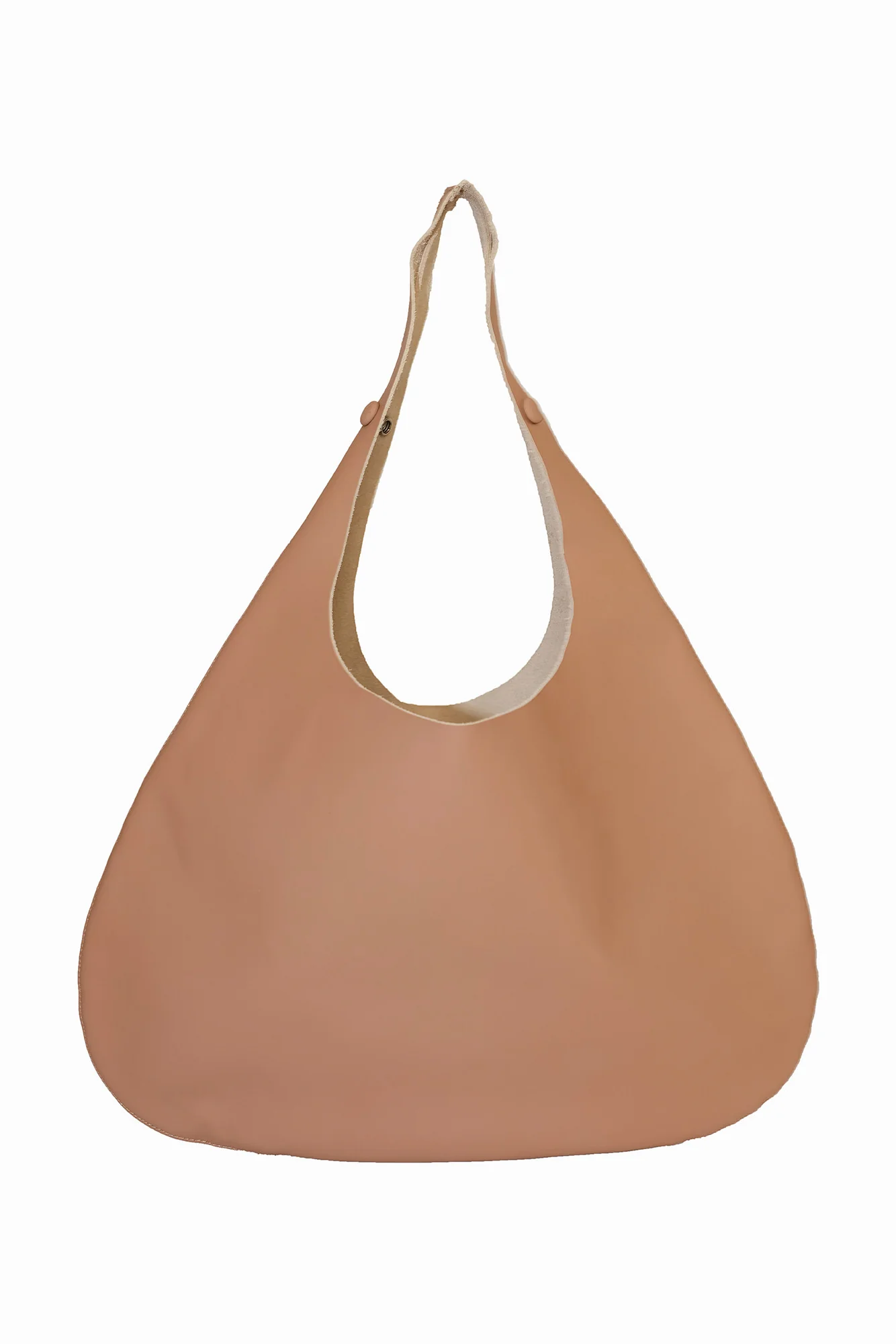 imibooo Leather Teardrop-Shaped Egg Bag OOO-IMB26DRP-CL-BR Beige Red