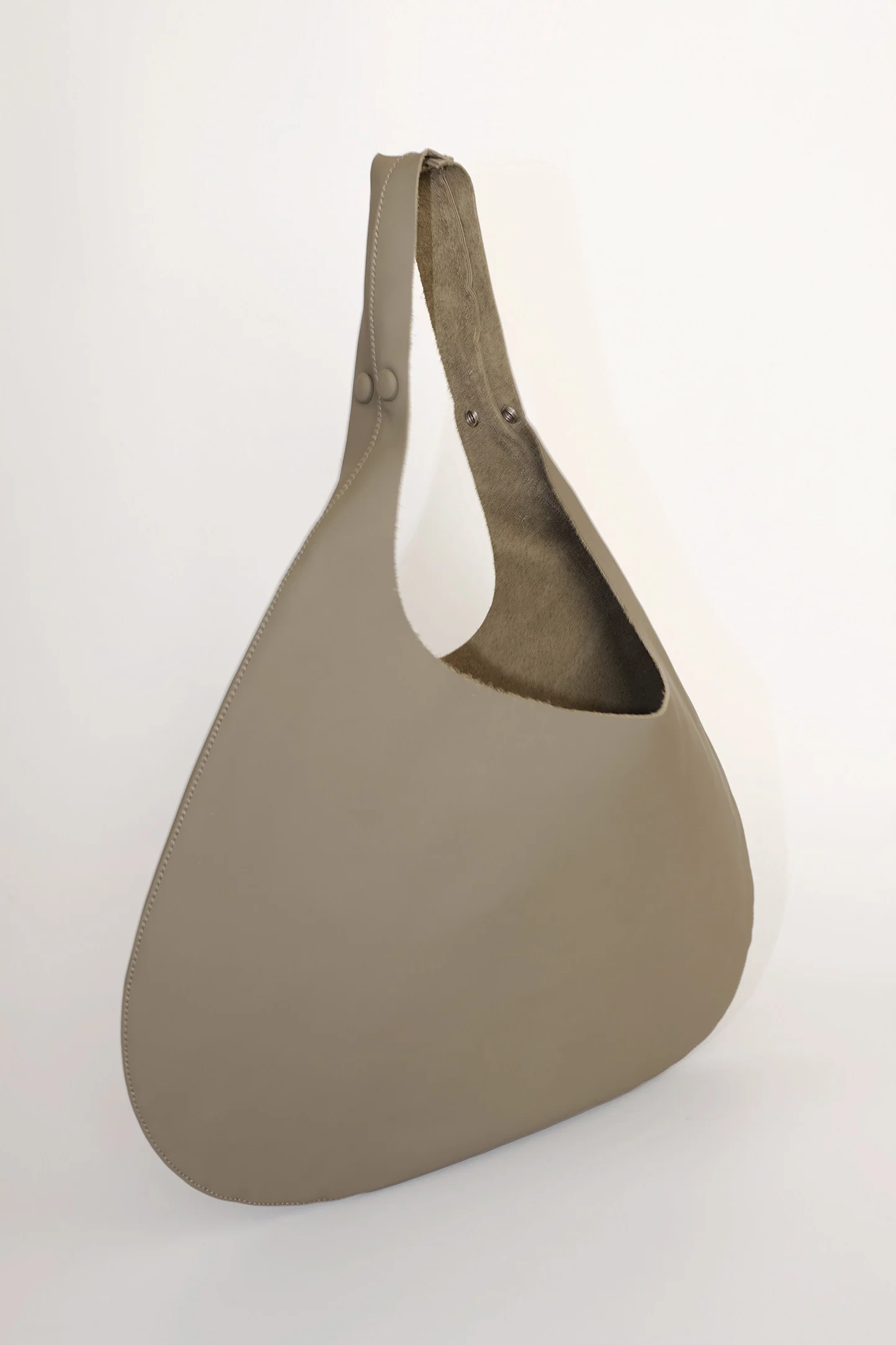 imibooo Leather Teardrop-Shaped Egg Bag OOO-IMB26DRP-CL-OL Olive Green - Image 2