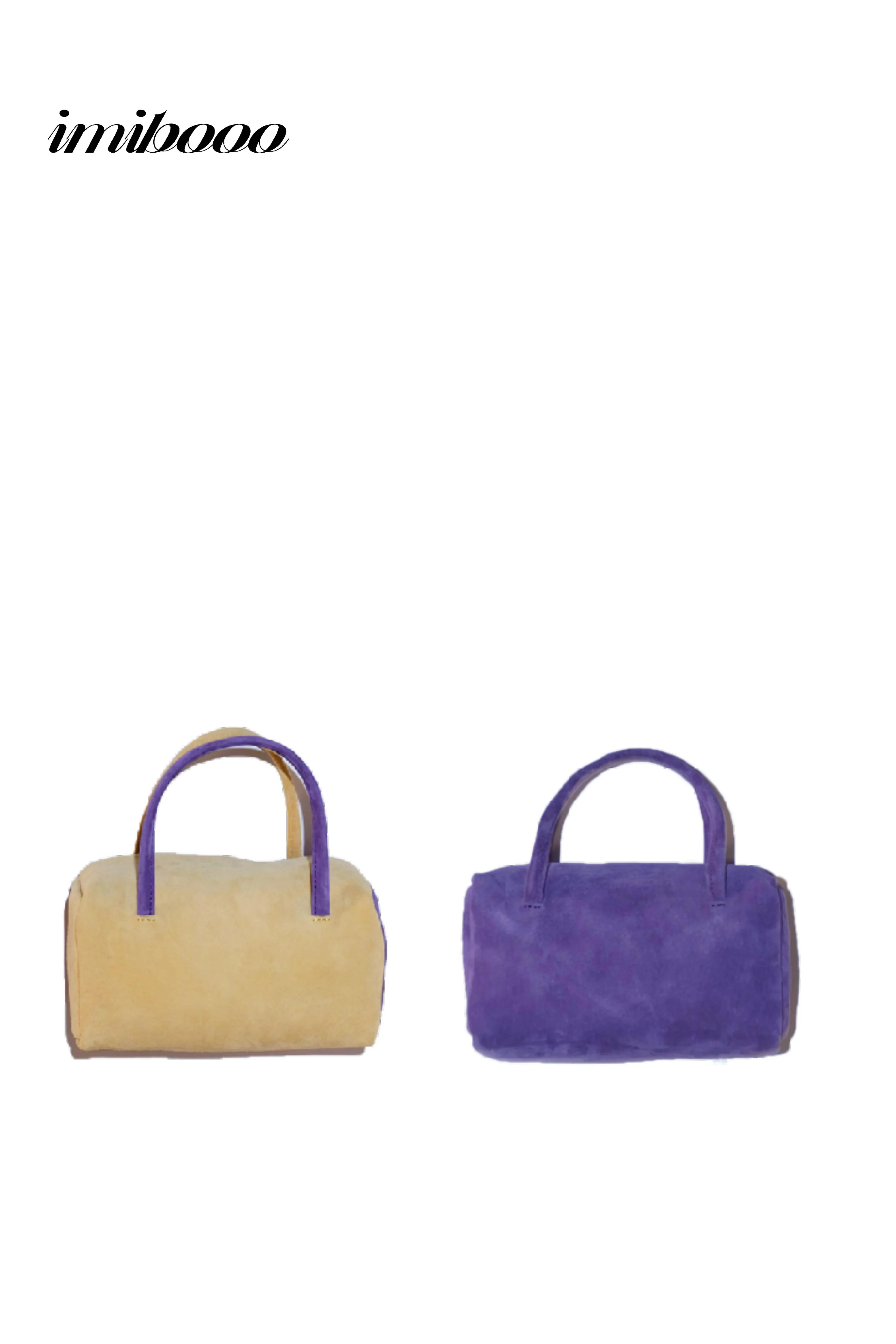 imibooo Hand-dyed genuine leather handbag/lunch bag OOO-IMB24BT-PSL-MA (Maize/Anemone) - Image 7