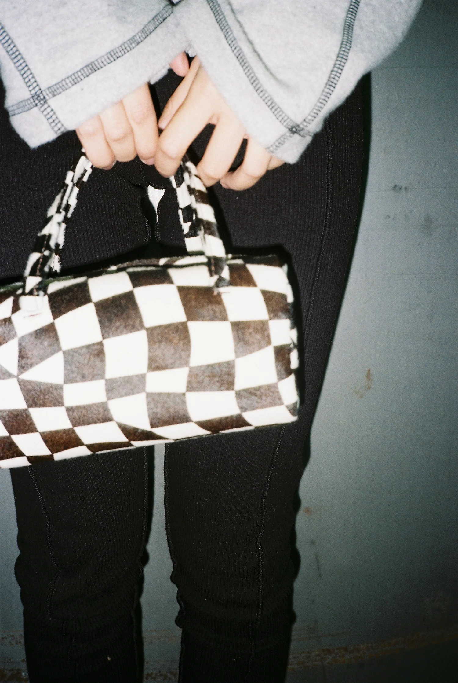 imibooo Water-Dyed Leather Lunch Bag OOO-IMB25BT-BCF-CHQ (CHEQUERED) (OOO-IMB24BT) - Image 7