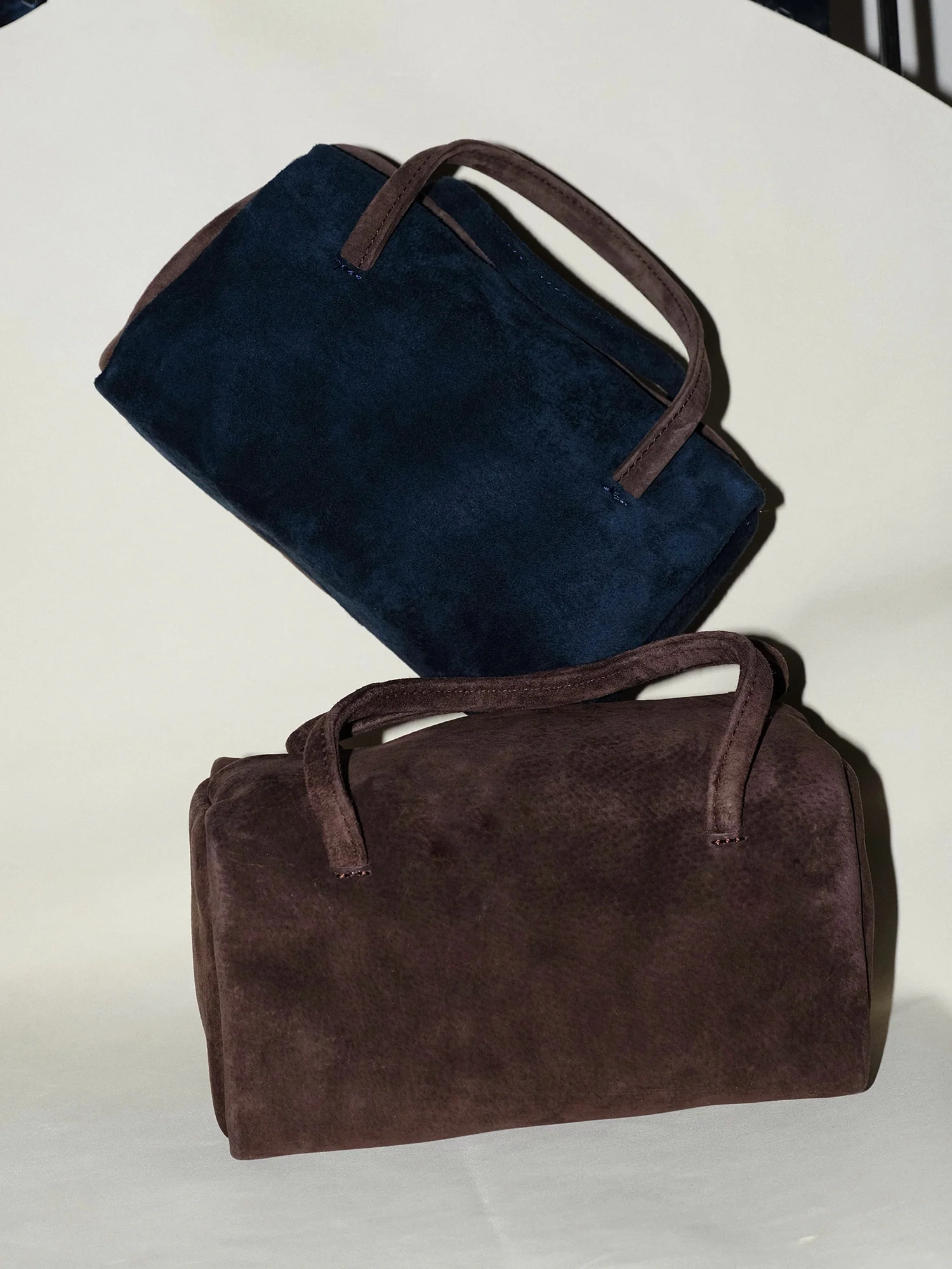 imibooo water-dyed pigskin handbag lunch bag OOO-IMB24BT-PSL-WD/ND WOOD/DENIM wood brown/denim OOO-IMB24BT - Image 10
