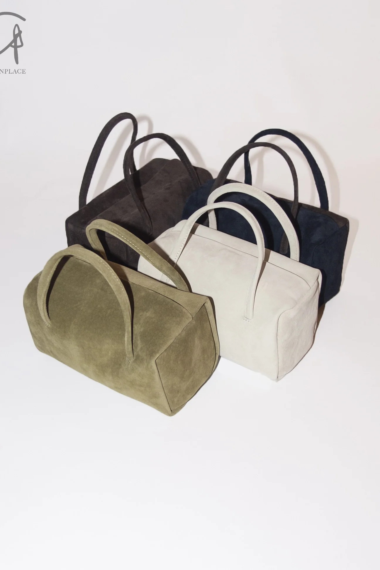 imibooo water-dyed pigskin handbag lunch bag OOO-IMB24BT-PSL-WD/ND WOOD/DENIM wood brown/denim OOO-IMB24BT - Image 11