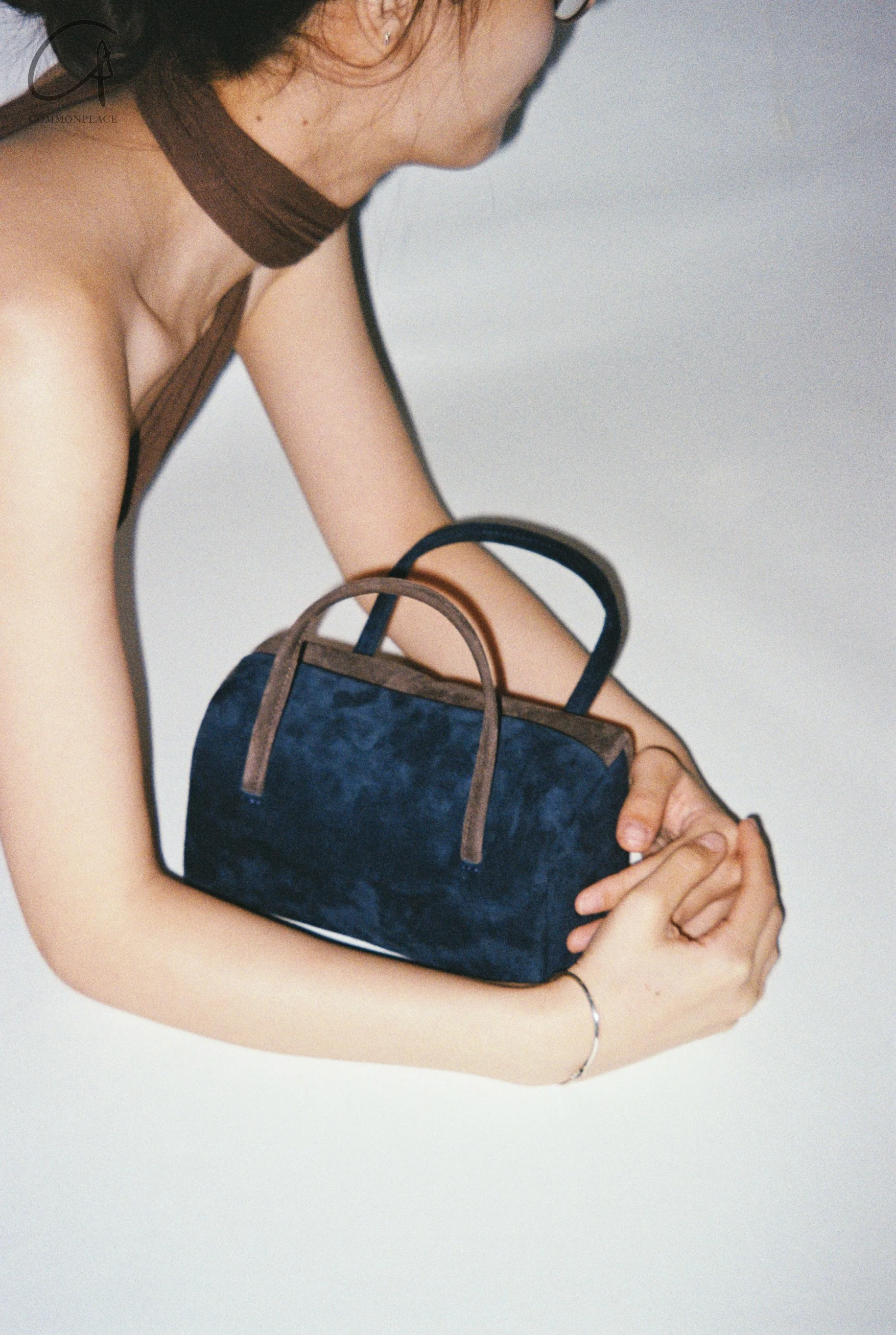 imibooo water-dyed pigskin handbag lunch bag OOO-IMB24BT-PSL-WD/ND WOOD/DENIM wood brown/denim OOO-IMB24BT - Image 16