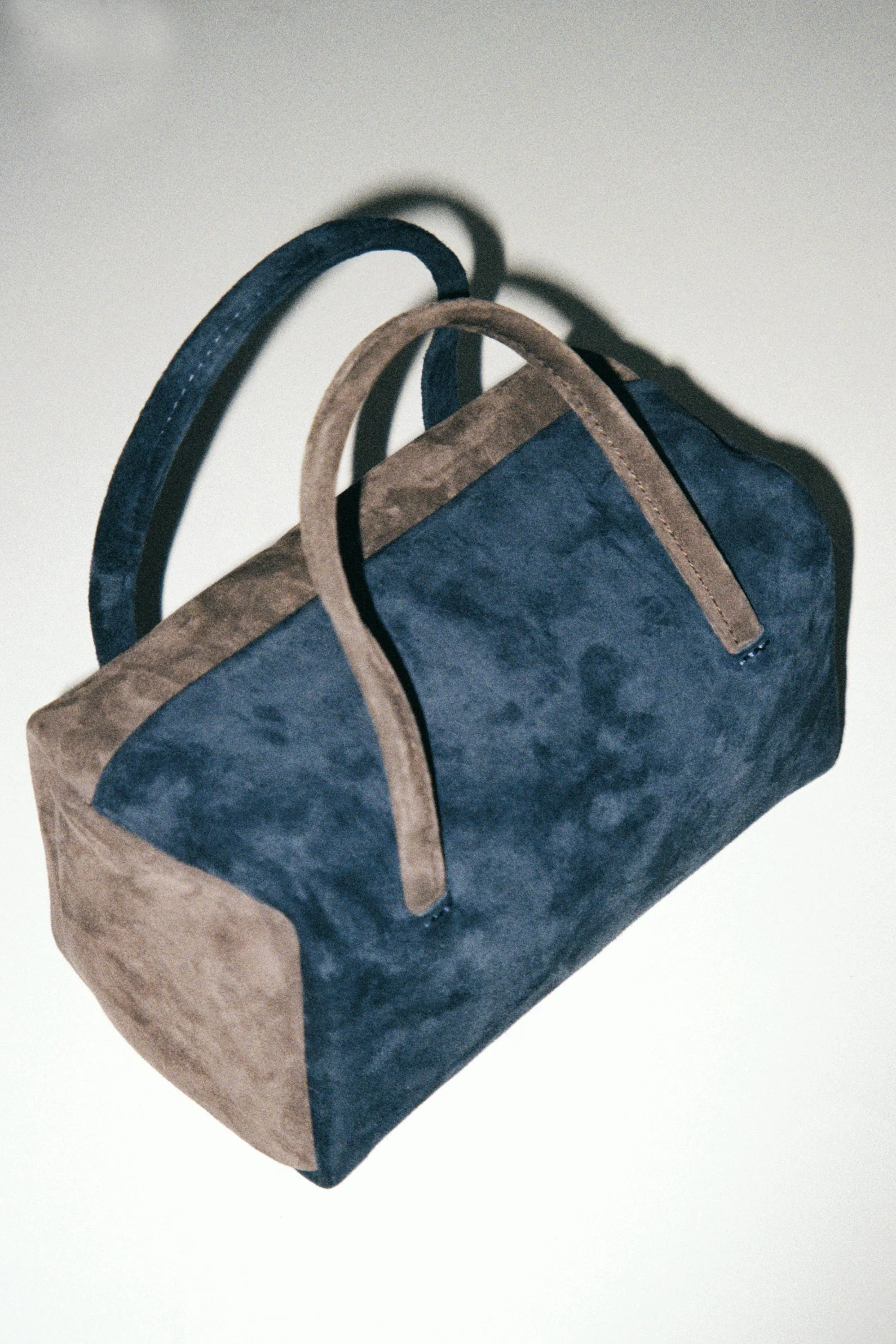 imibooo water-dyed pigskin handbag lunch bag OOO-IMB24BT-PSL-WD/ND WOOD/DENIM wood brown/denim OOO-IMB24BT - Image 2