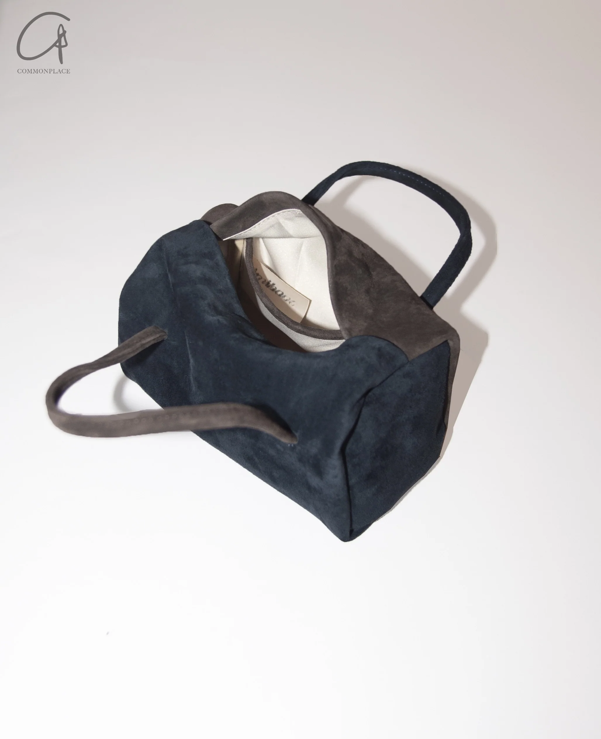 imibooo water-dyed pigskin handbag lunch bag OOO-IMB24BT-PSL-WD/ND WOOD/DENIM wood brown/denim OOO-IMB24BT - Image 5