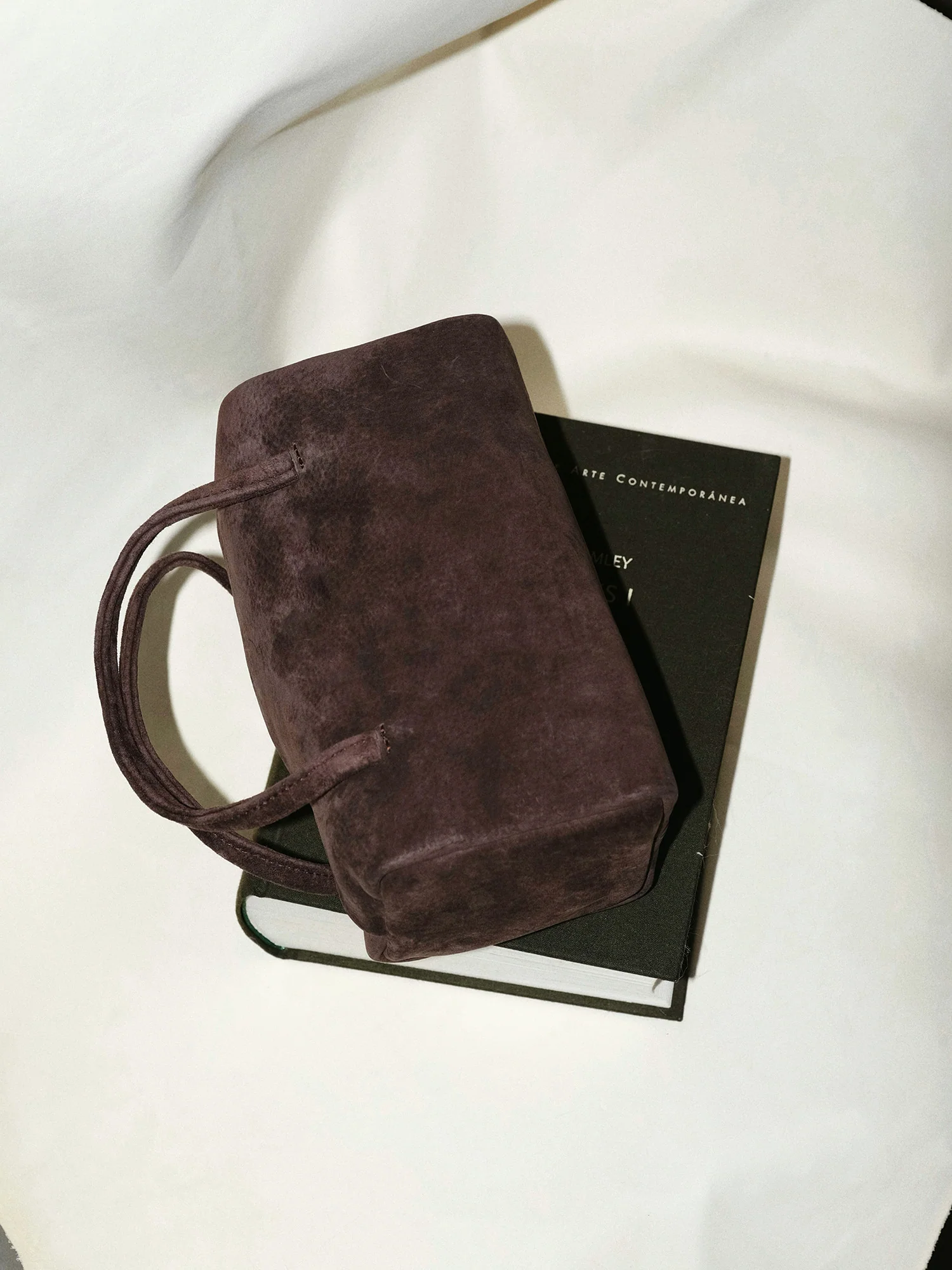 imibooo water-dyed pigskin handbag lunch bag OOO-IMB24BT-PSL-WD WOOD/wood brown OOO-IMB24BT - Image 8