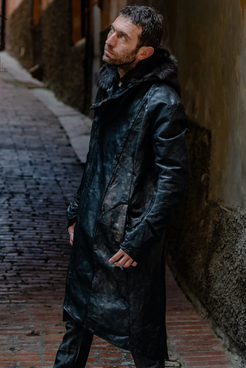 Incarnation buffalo leather hooded coat 12722-5417CC - Image 18