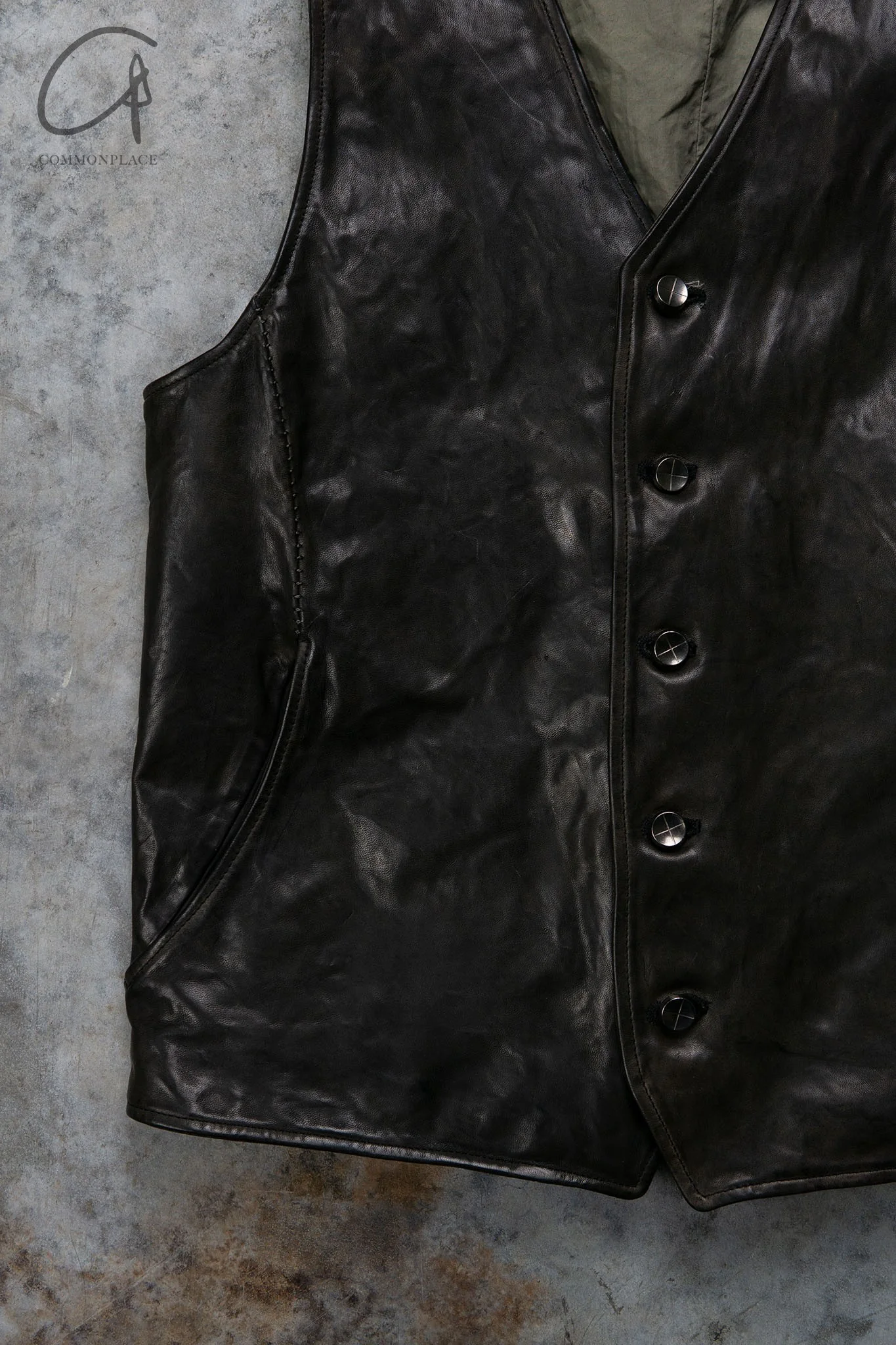 incarnation vegetable tanned horse leather vest rough and mottled high degree of handmade ICNT-12711-2247-SZONGLP dark brown bright leather - Image 24
