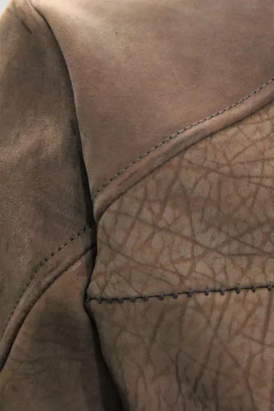 Incarnation mud color leather jacket 11713RV-41213-NK-12 Horse 81V - Image 4