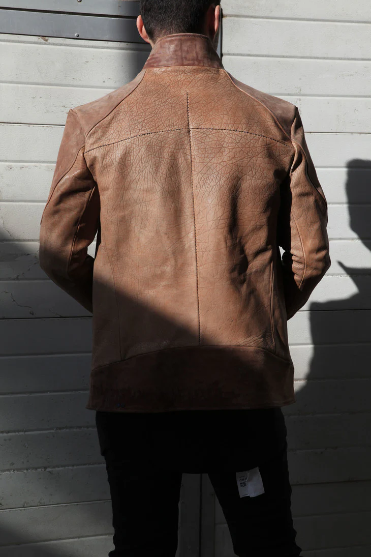 Incarnation mud color leather jacket 11713RV-41213-NK-12 Horse 81V - Image 9
