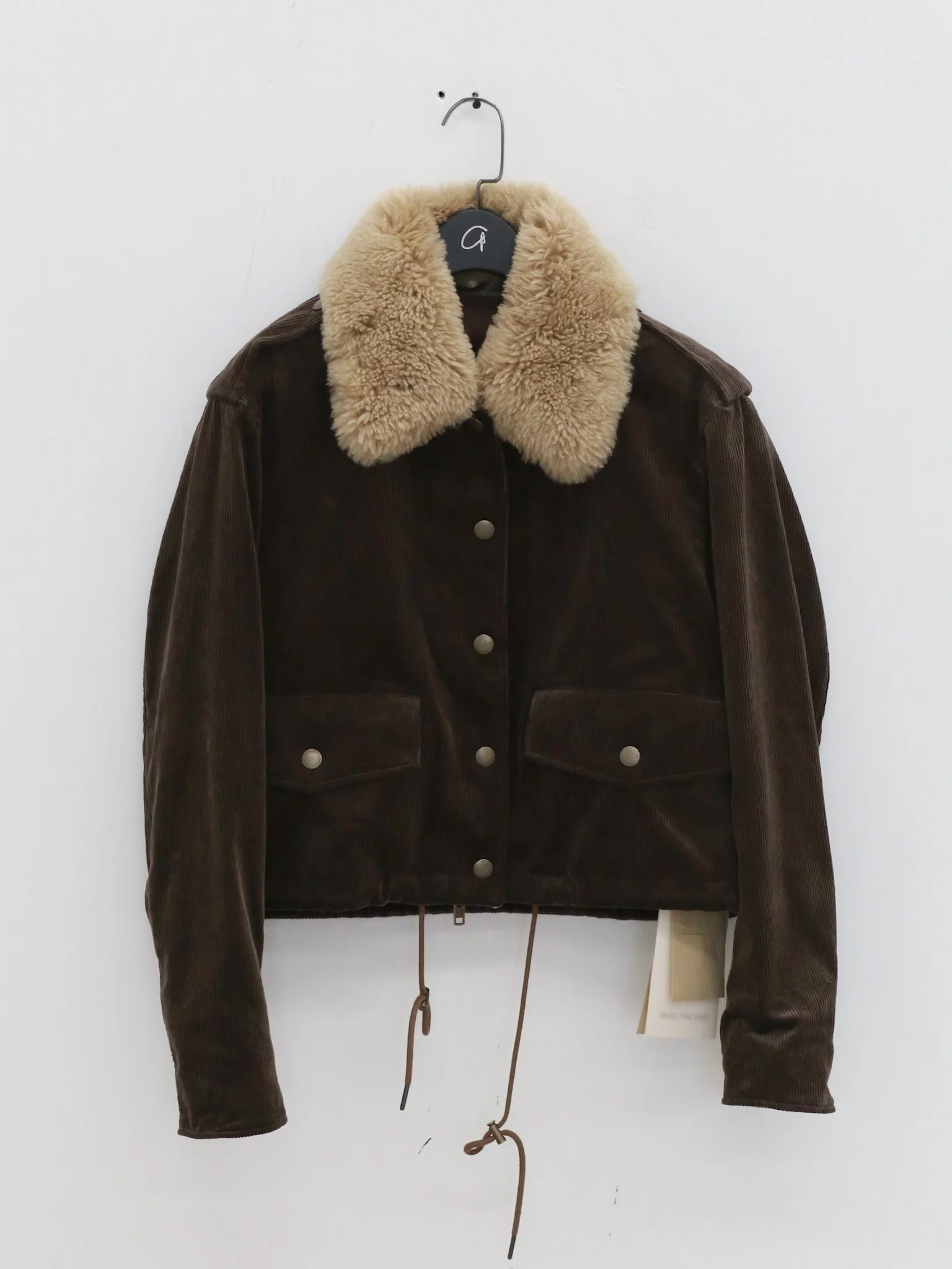 INTO THE EAST 2025 Autumn/Winter Deep Moss Green Fur Collar Two-Piece Short Jacket Set ITE-E1DGAW036GR20JK-LV Green - Image 3