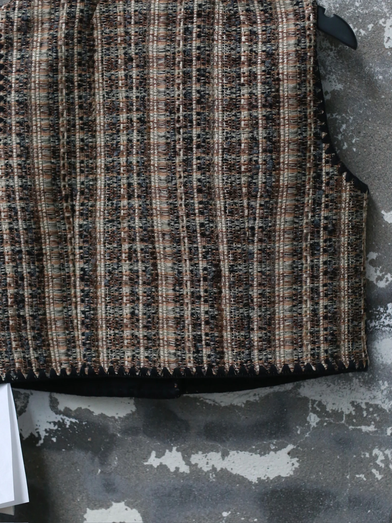 INTO THE EAST 2025 Autumn/Winter Green and Brown Blended Plaid Duffle Vest/Blended Hooded Jacket/Coat ITE-E1DGAW139GBR20VE-LZ Vest - Image 7