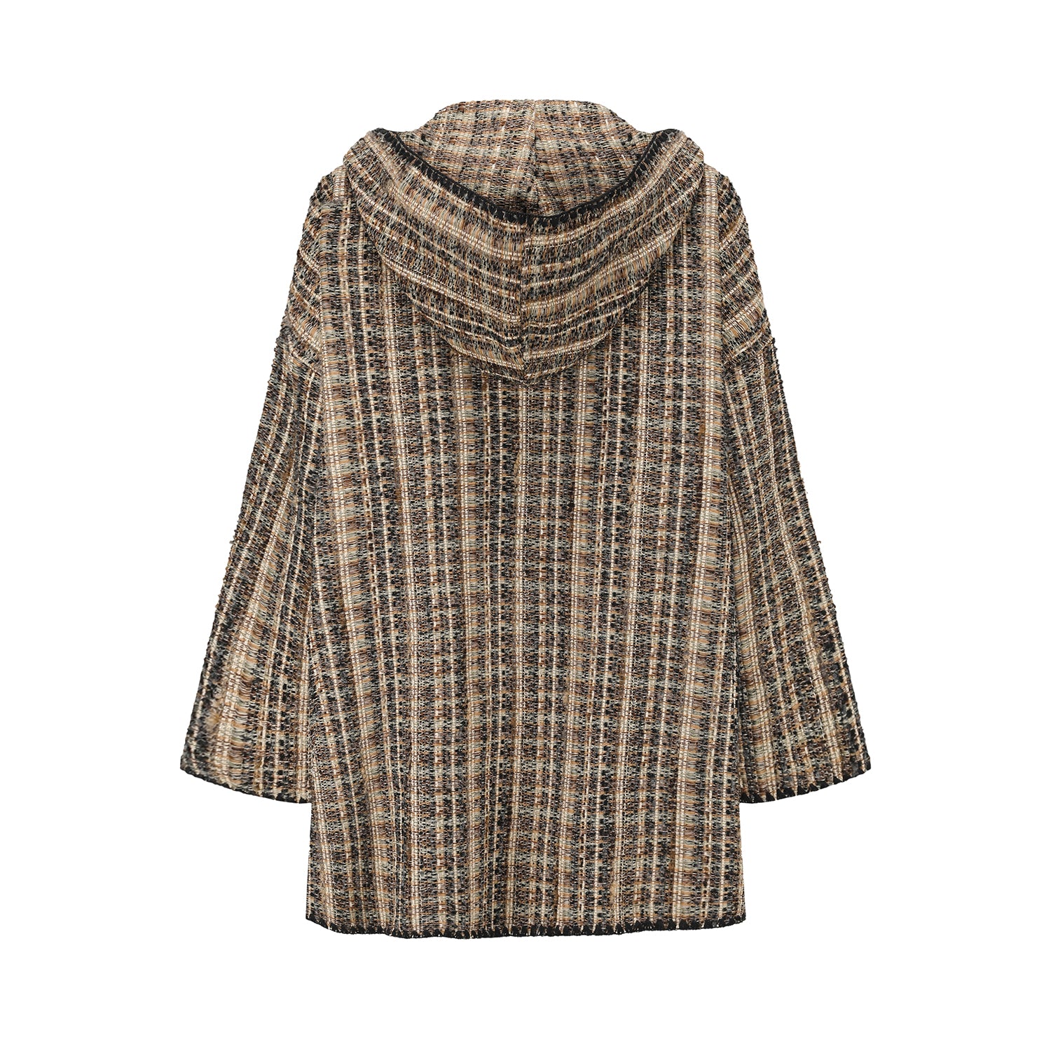 INTO THE EAST 2025 Autumn/Winter Green and Brown Blended Plaid Duffle Vest/Blended Hooded Jacket/Coat ITE-E1DGAW142GBR20JK-LZ Jacket (E1DGAW139GBR20VE) - Image 7