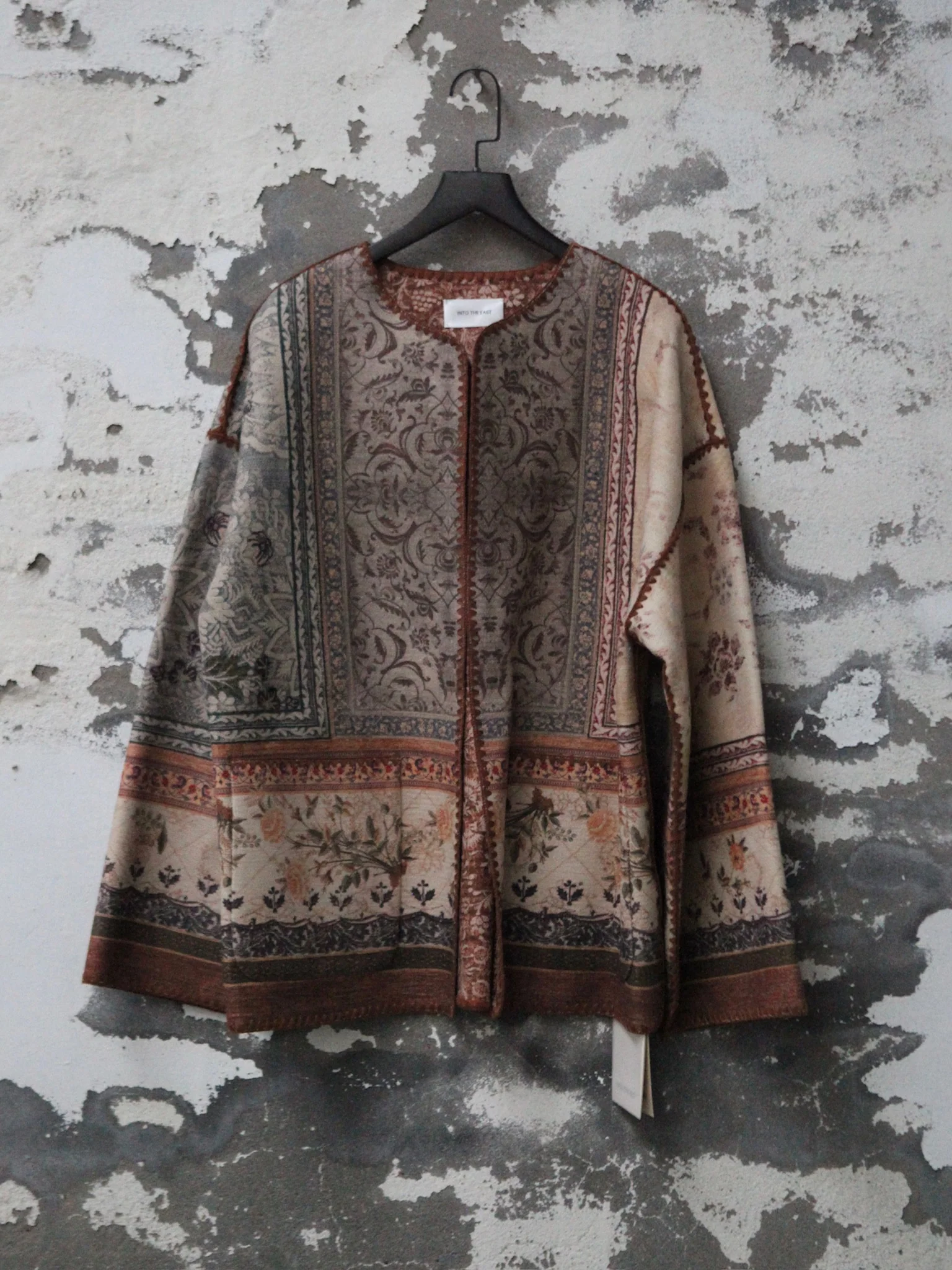INTO THE EAST 2025 Autumn/Winter Tussah Silk Double-sided Printed Jacket ITE-E1DGAW126NCC21JK-HUA Floral Pattern - Image 11