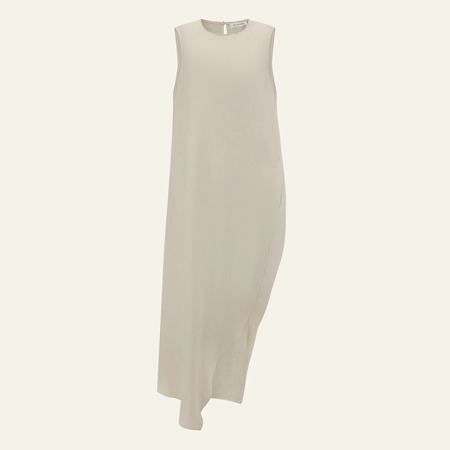 INTO THE EAST 2026 Spring/Summer Asymmetrical Long Top / Tie-up Short-sleeved Top / Fishtail Full Skirt ITE-E1JBSSTP20008BGE-MB Off-white Top - Image 3