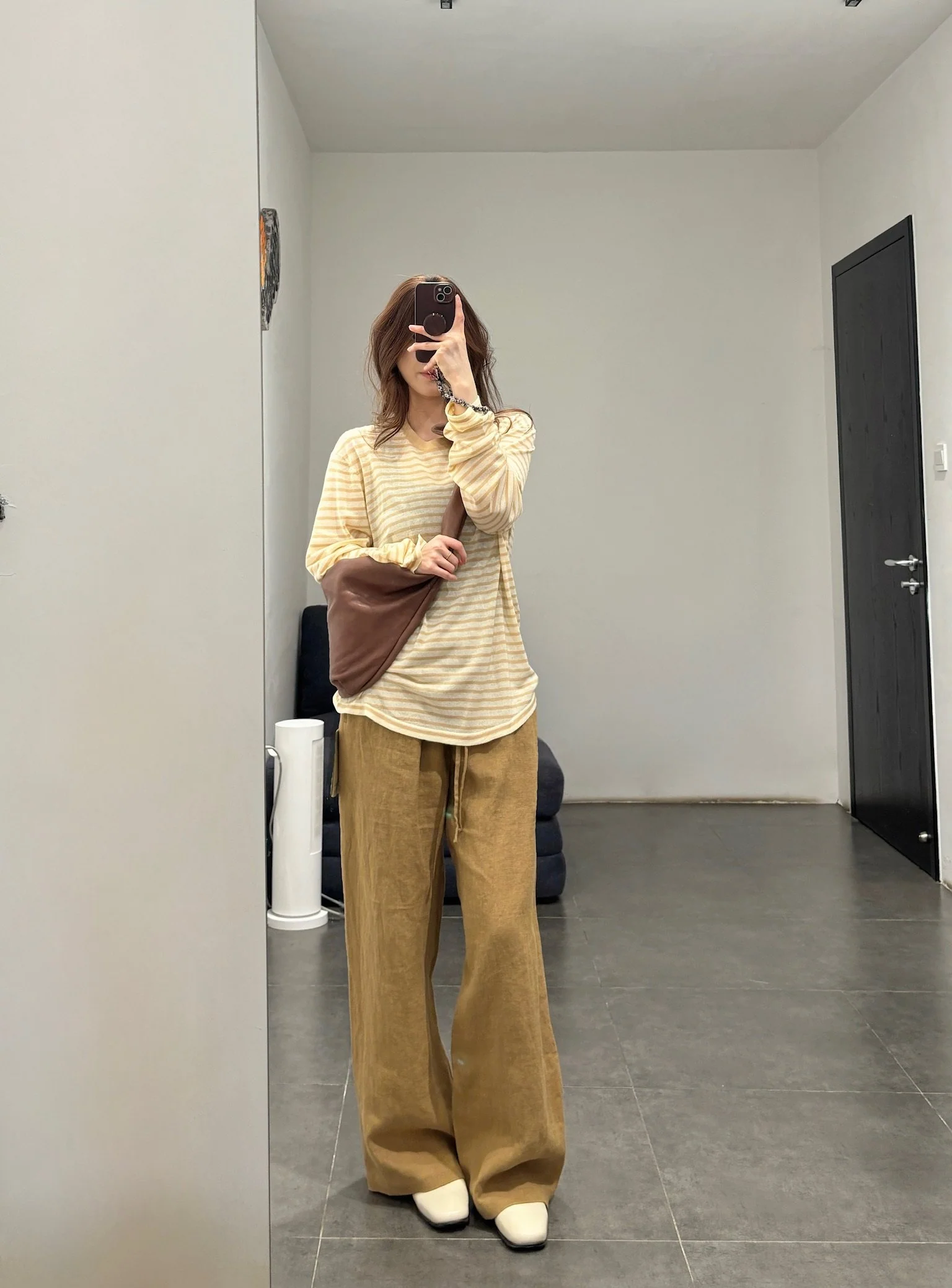 INTO THE EAST 2026 Spring/Summer Knitted Long-Sleeve T-Shirt ITE-E1JBSSKT20005YS-HUANG Yellow Stripes - Image 16