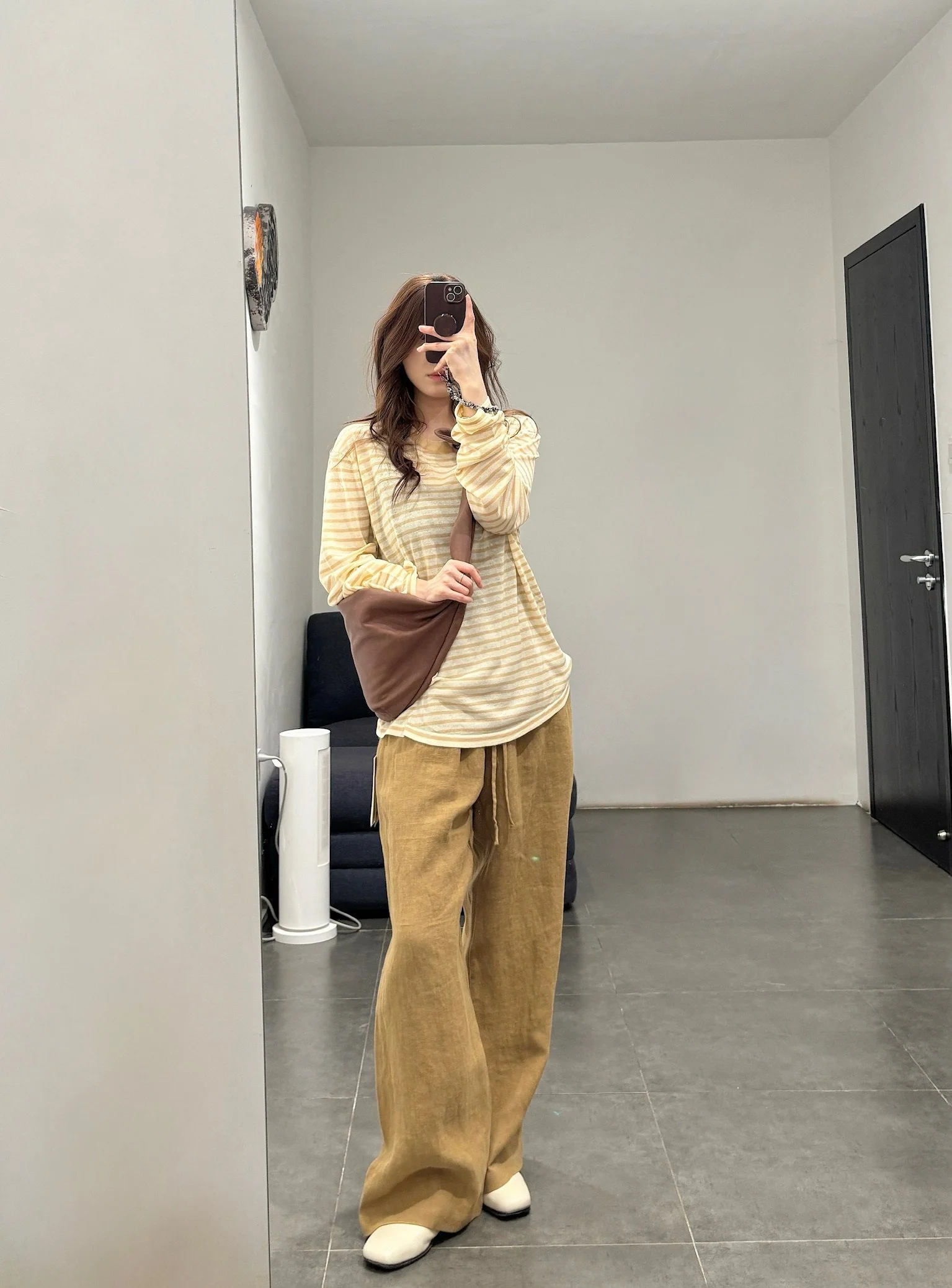 INTO THE EAST 2026 Spring/Summer Knitted Long-Sleeve T-Shirt ITE-E1JBSSKT20005YS-HUANG Yellow Stripes - Image 17