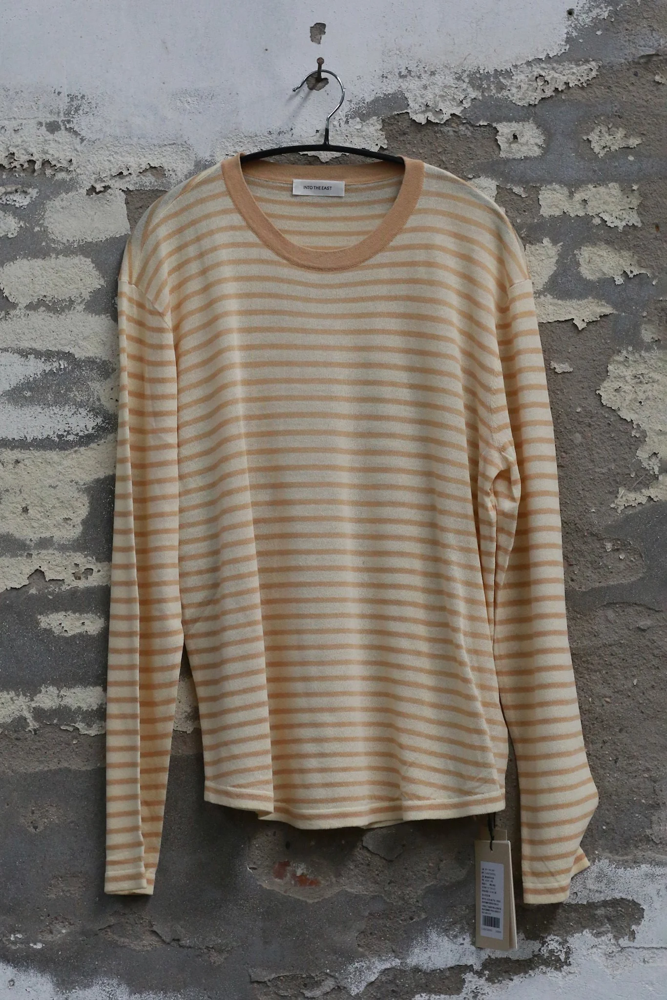 INTO THE EAST 2026 Spring/Summer Knitted Long-Sleeve T-Shirt ITE-E1JBSSKT20005YS-HUANG Yellow Stripes - Image 2