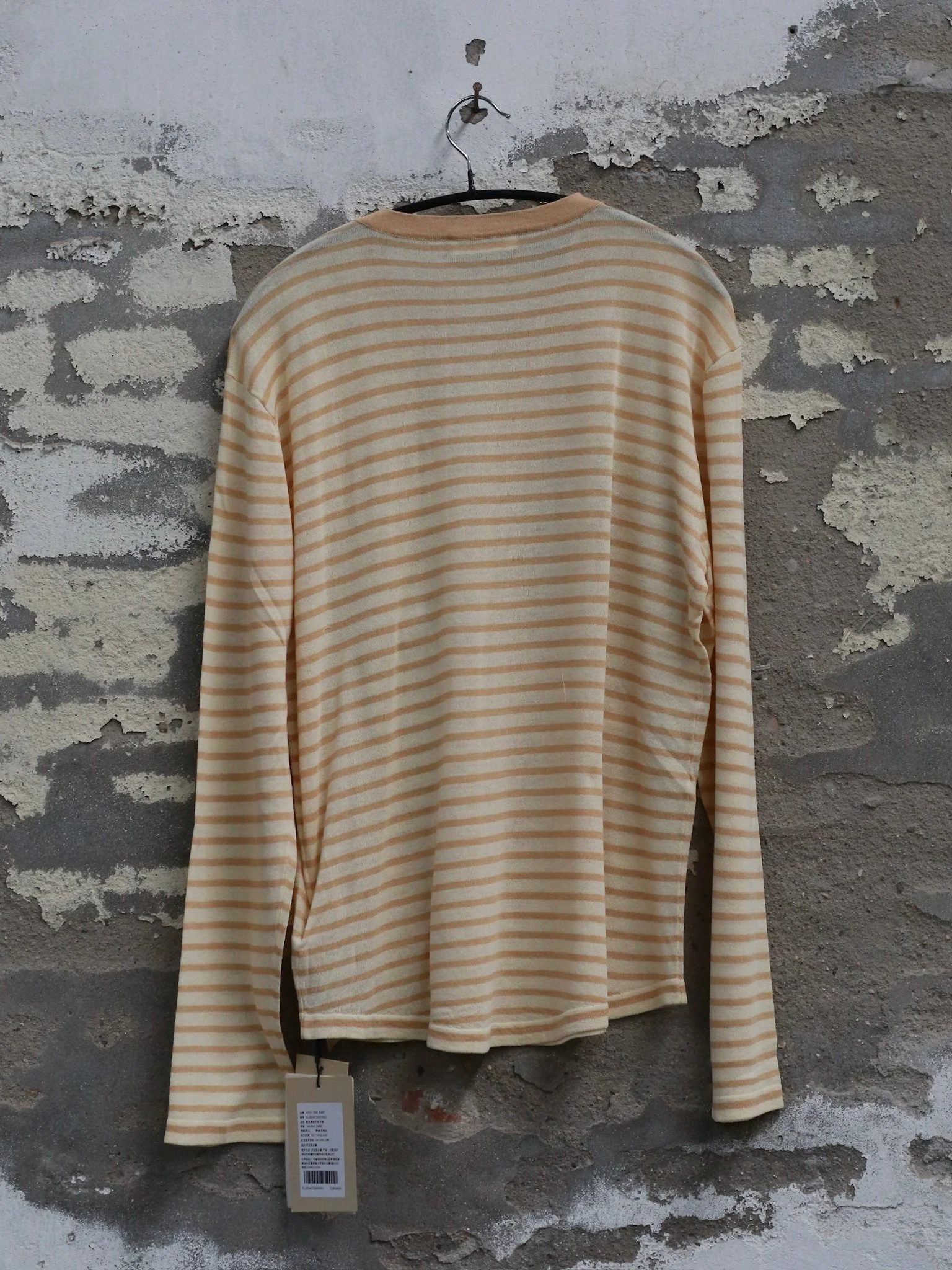 INTO THE EAST 2026 Spring/Summer Knitted Long-Sleeve T-Shirt ITE-E1JBSSKT20005YS-HUANG Yellow Stripes - Image 5