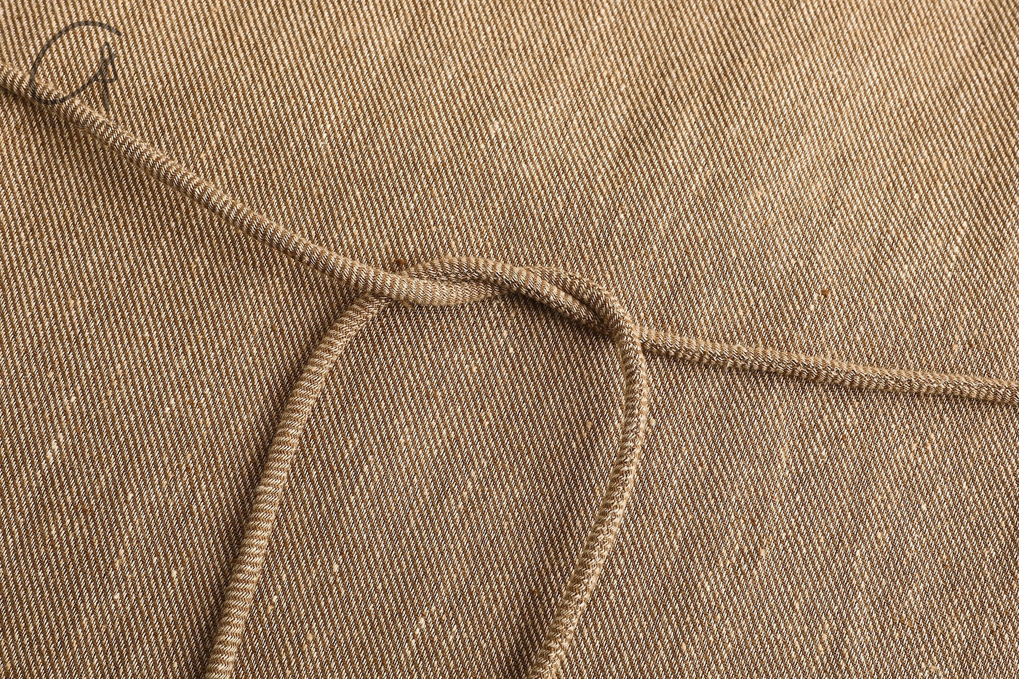 INTO THE EAST 24 Autumn and Winter Linen Interwoven Loose Top ITE-E1YGAW004BR20TP-QK Light Brown - Image 8