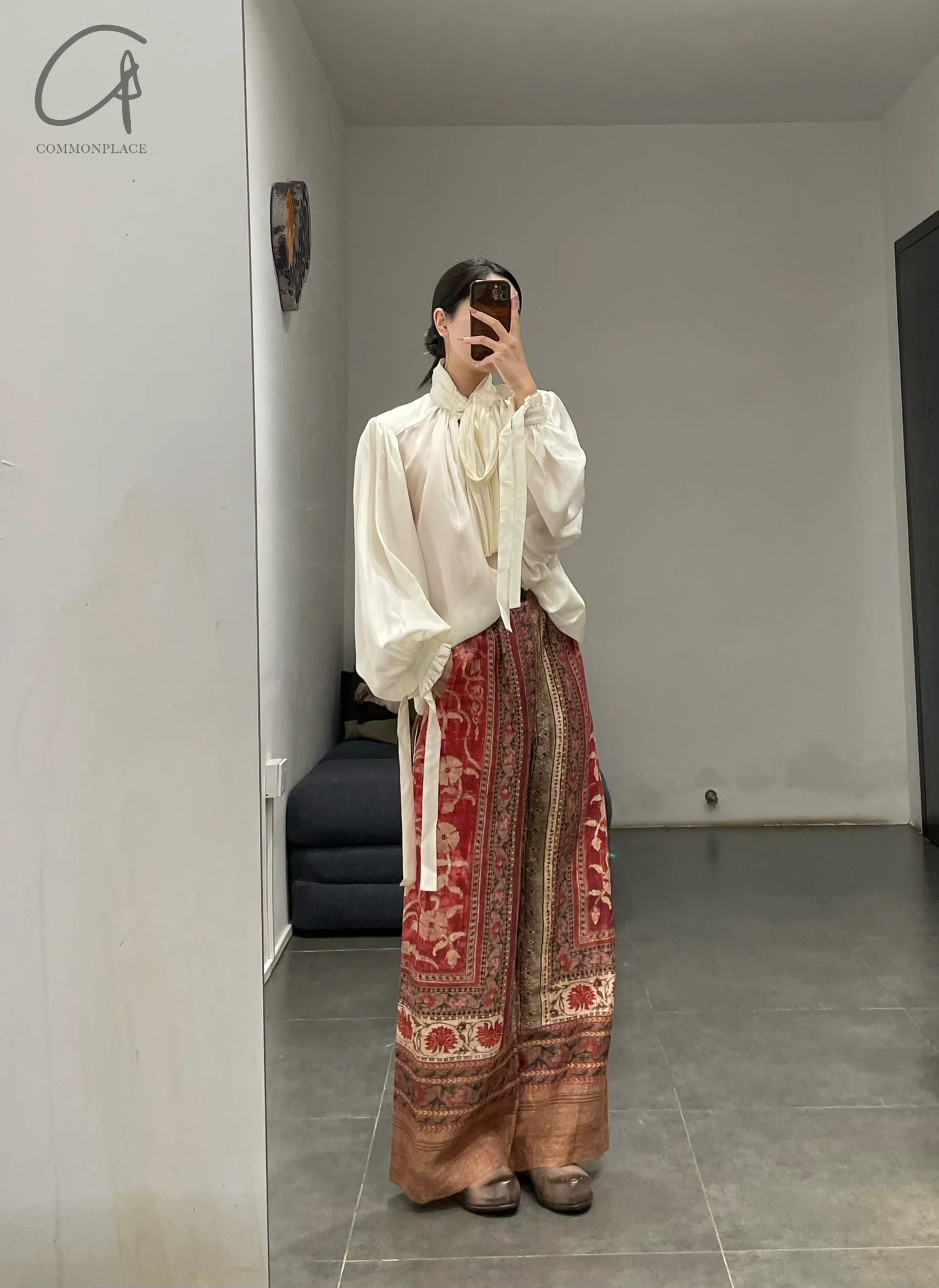 INTO THE EAST 24 Autumn and Winter Linen Printed Trousers ITE-E1YGAW001NCC21PT-YH Printed - Image 24