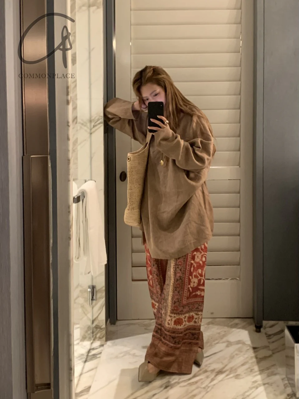 INTO THE EAST 24 Autumn and Winter Linen Printed Trousers ITE-E1YGAW001NCC21PT-YH Printed - Image 32