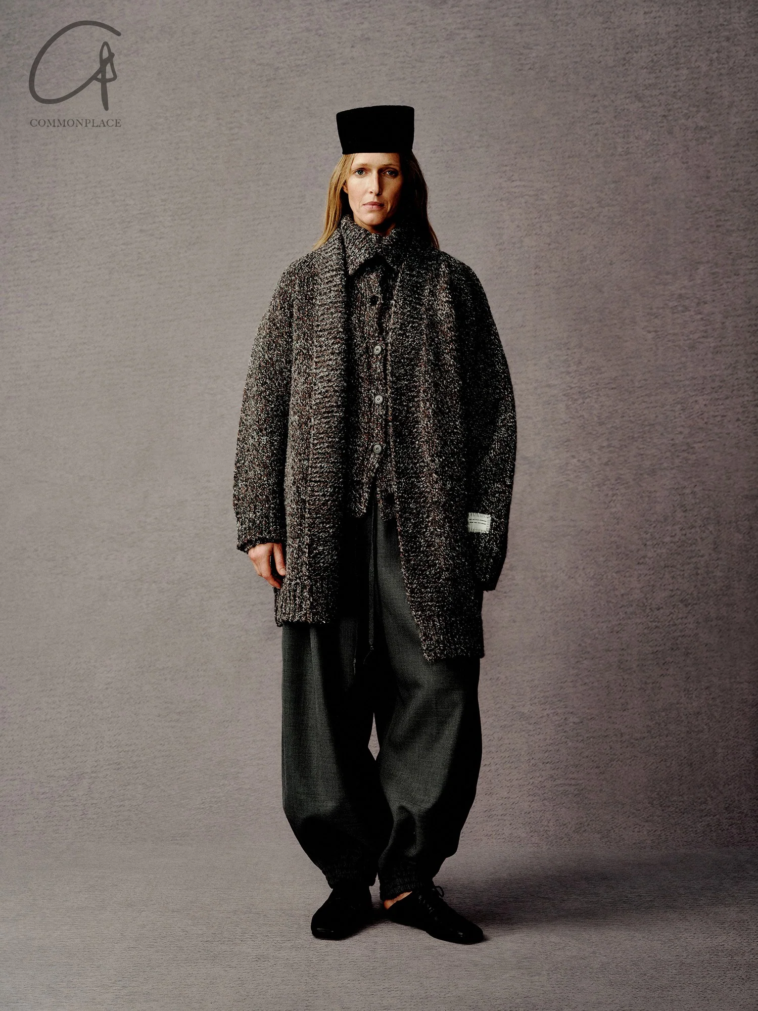 INTO THE EAST 24 Autumn and Winter Mixed Loose V-Neck Cardigan ITE-E1YGAW013GY20JK-HUI Gray - Image 11