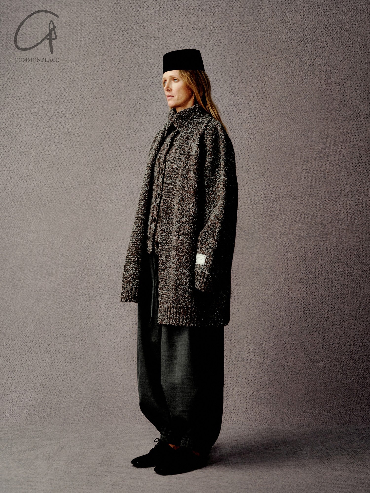 INTO THE EAST 24 Autumn and Winter Mixed Loose V-Neck Cardigan ITE-E1YGAW013GY20JK-HUI Gray - Image 12