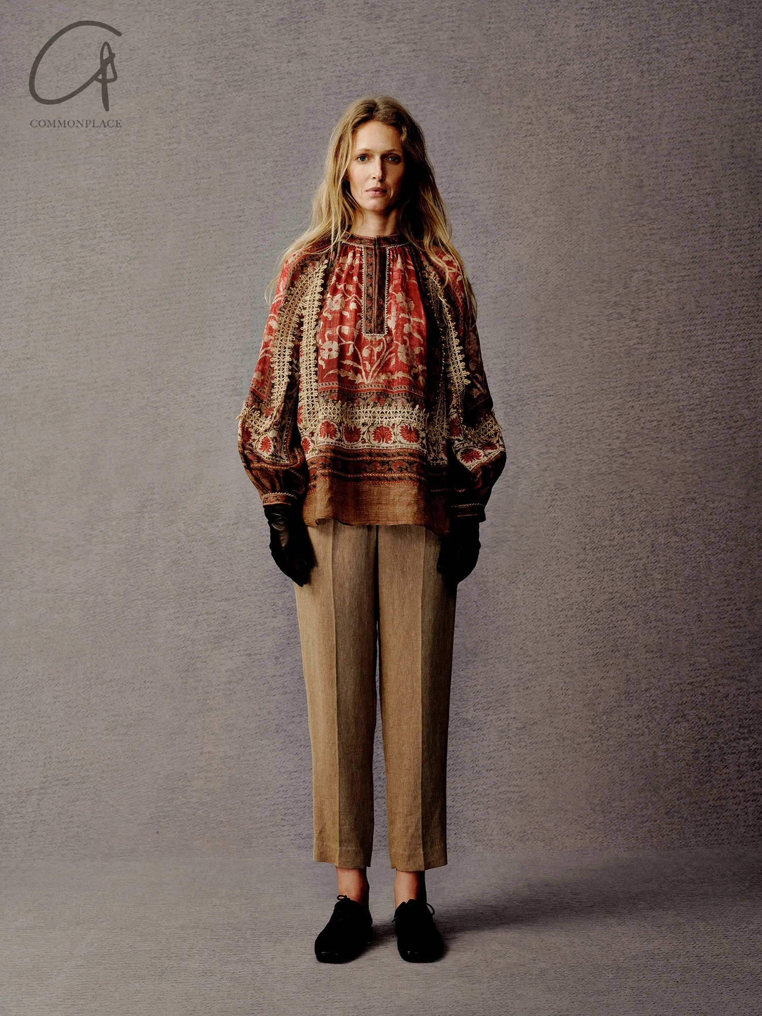 INTO THE EAST 24 Autumn and Winter Ramie Printed Knit Top ITE-E1YGAW001NCC22TP-YH Printed - Image 12