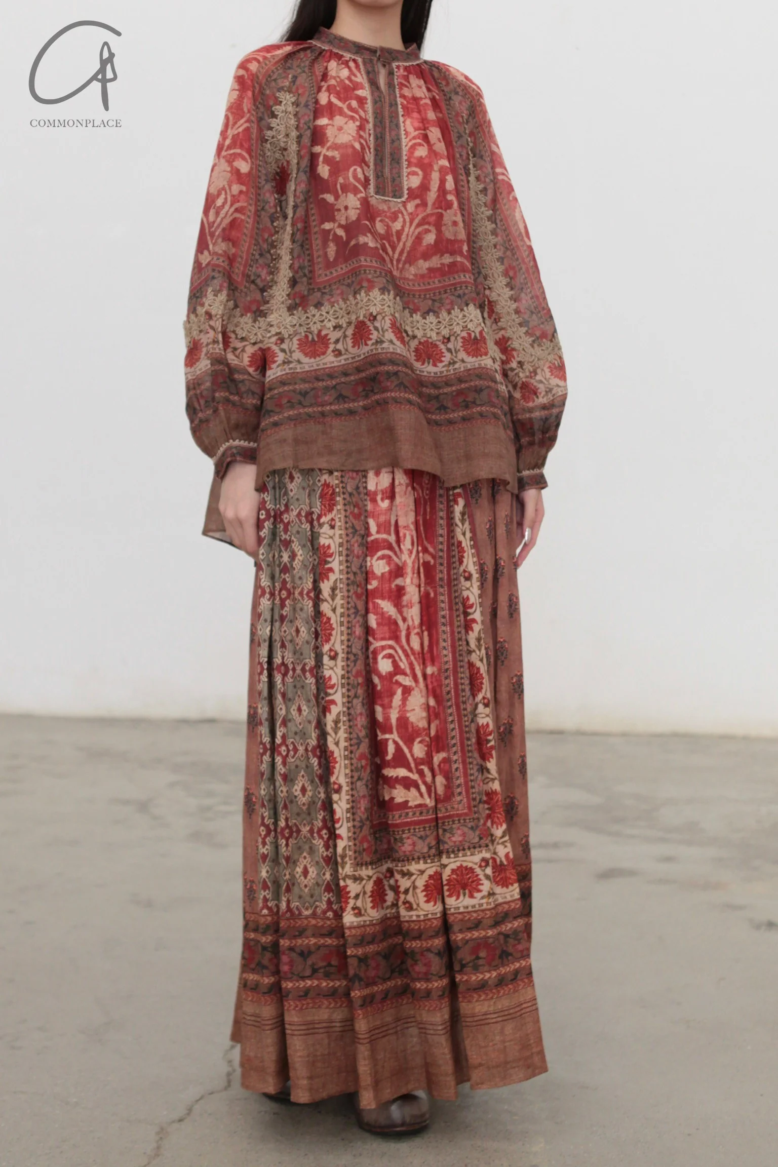 INTO THE EAST 24 Autumn and Winter Ramie Printed Knit Top ITE-E1YGAW001NCC22TP-YH Printed - Image 4
