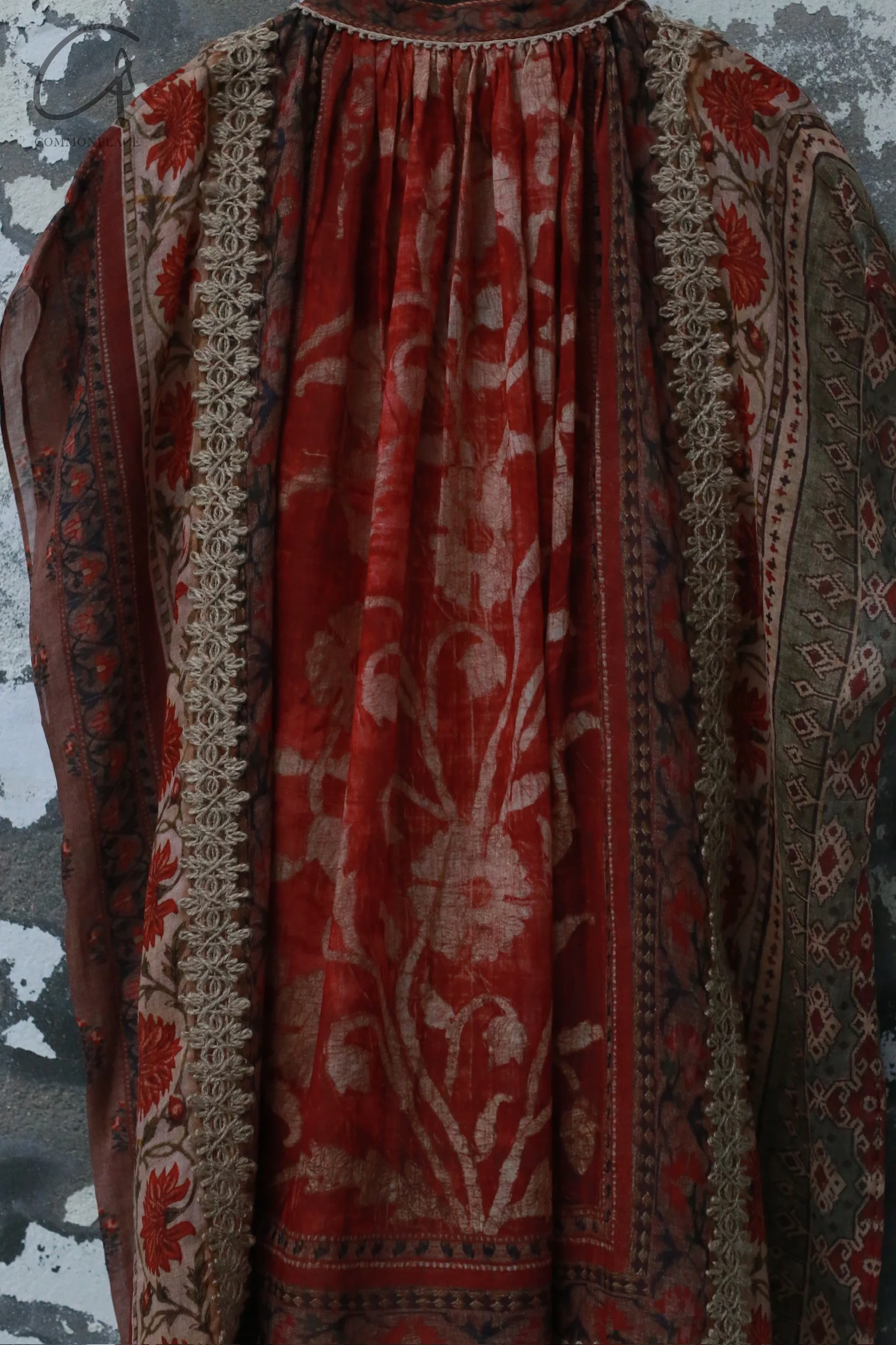 INTO THE EAST 24 Autumn and Winter Ramie Splicing Woven Printed Dress ITE-E1YGAW004NCC21DS-YH Printed - Image 8