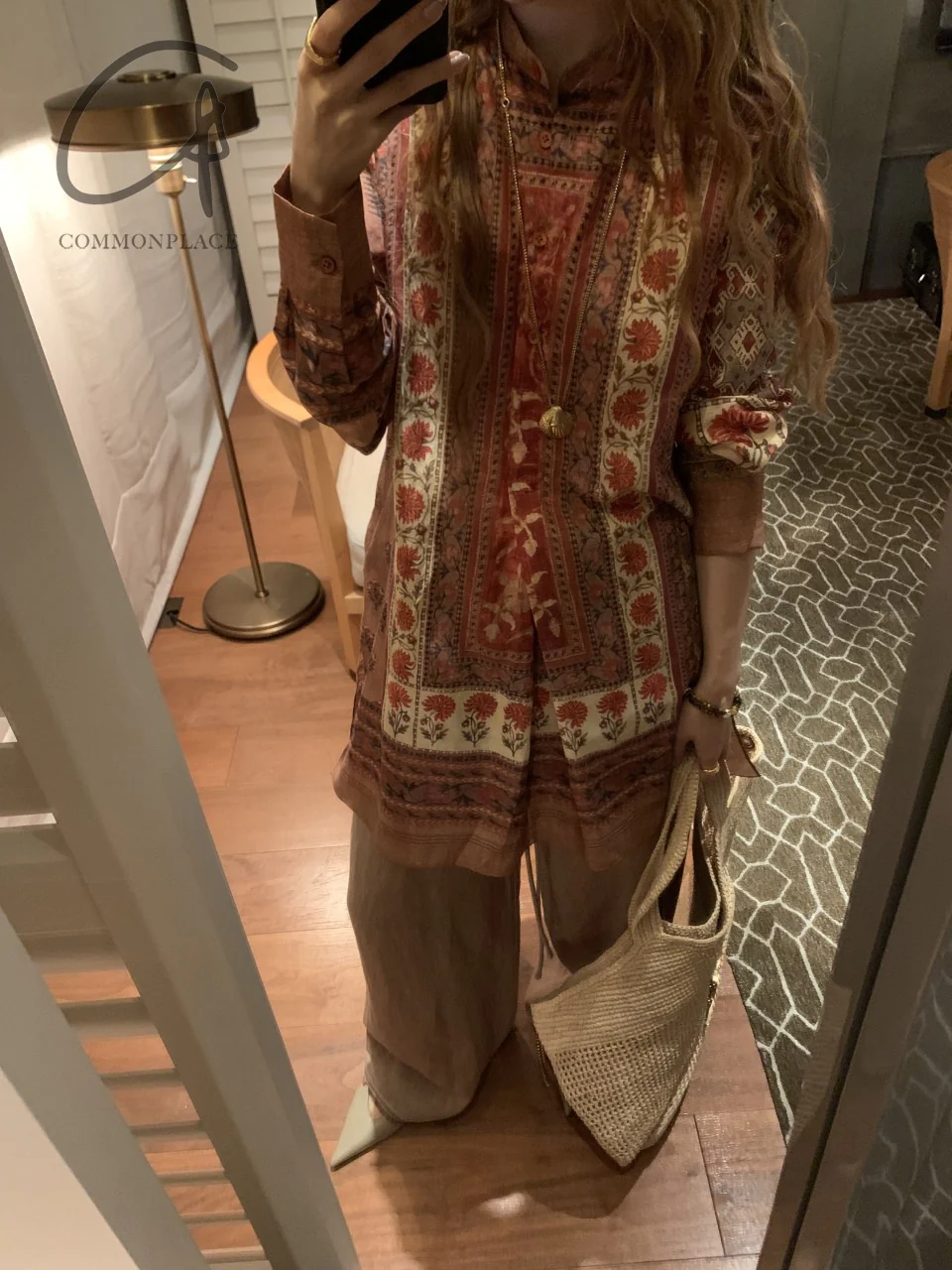 INTO THE EAST 24 Autumn and Winter Silk Cotton Printed Stand Collar Shirt ITE-E1YGAW003NCC21TP-YH Printed - Image 27