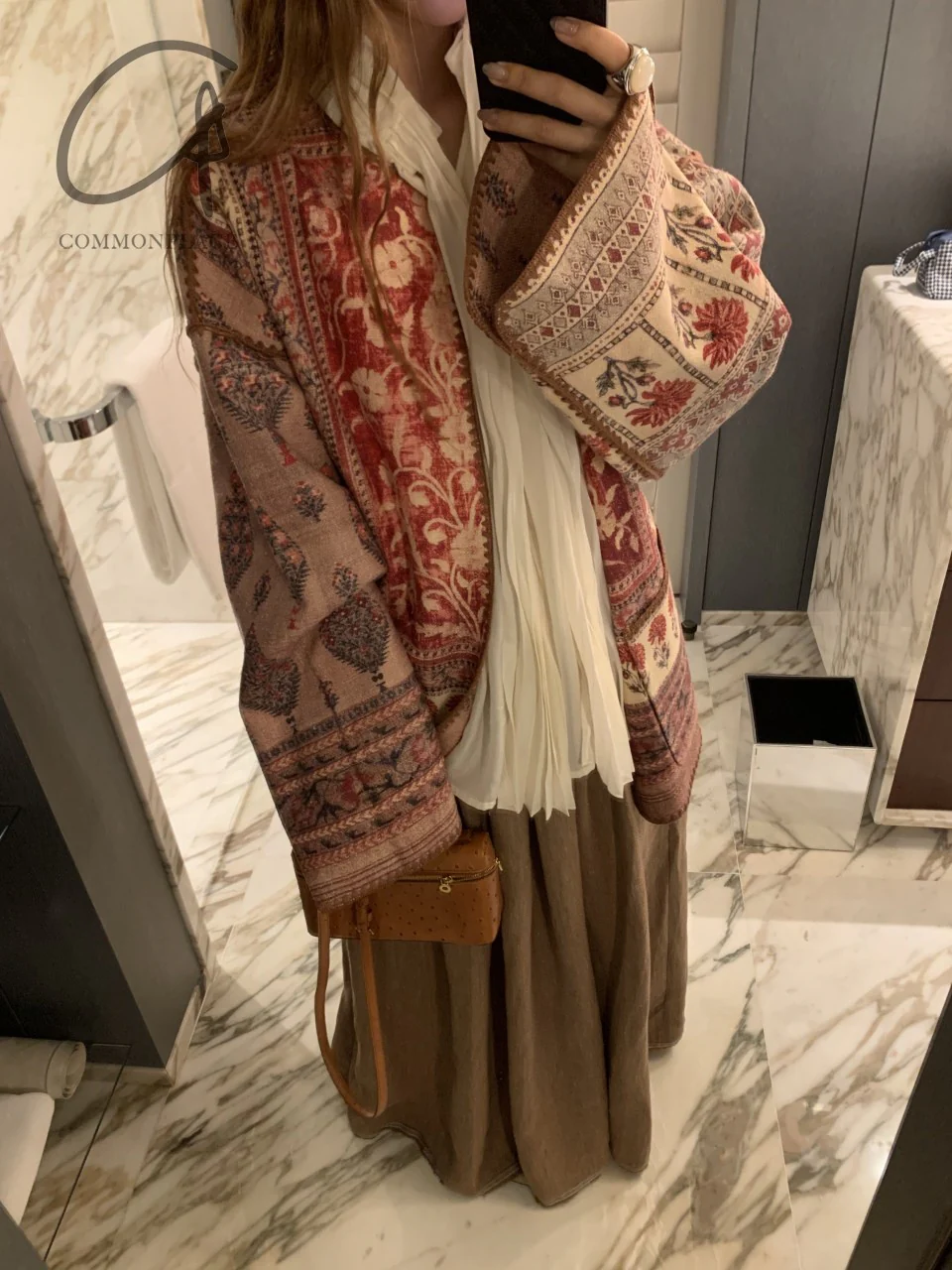 INTO THE EAST 24 Autumn and Winter Tussah Silk Double-sided Handmade Jacket ITE-E1YGAW035NCC21JK-YH Printed - Image 23