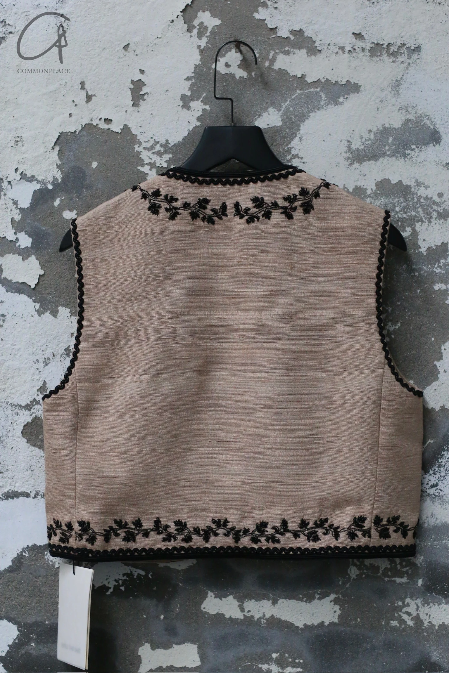INTO THE EAST 24 Autumn and Winter Tussah Silk Hand-beaded Vest ITE-E1YGAW007BR22VE-KA Coffee - Image 7