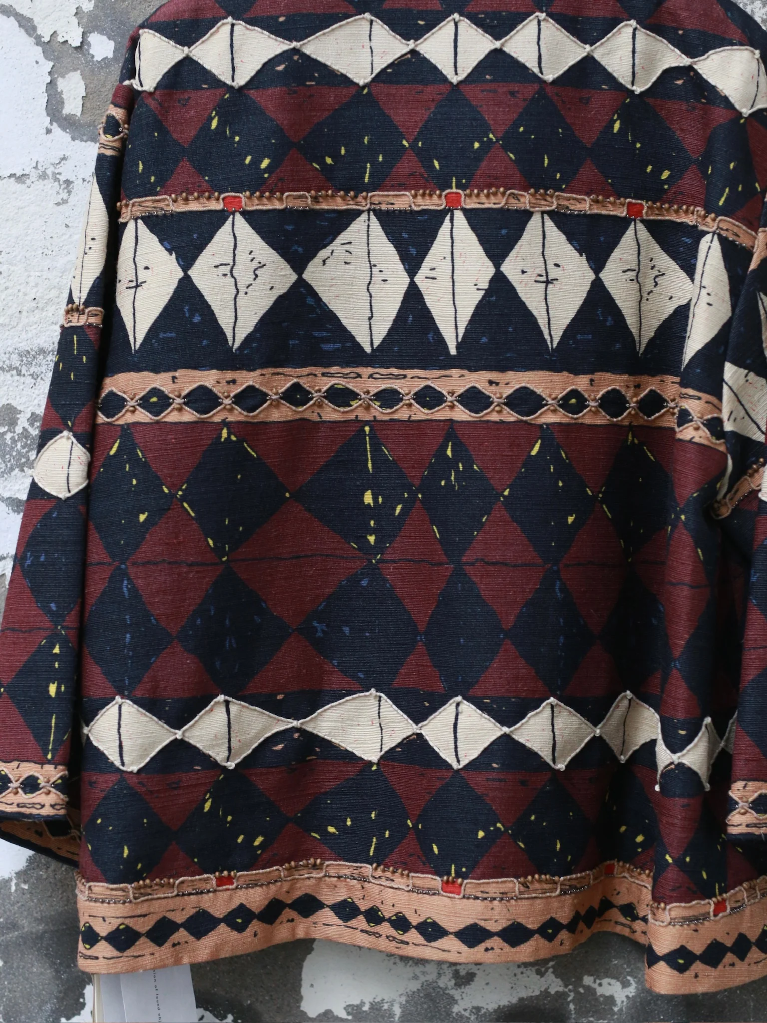 INTO THE EAST 25 Autumn/Winter Geometric Beaded Outer Jacket ITE-E1DGSS004BR23JK-HZ Reddish Brown - Image 10