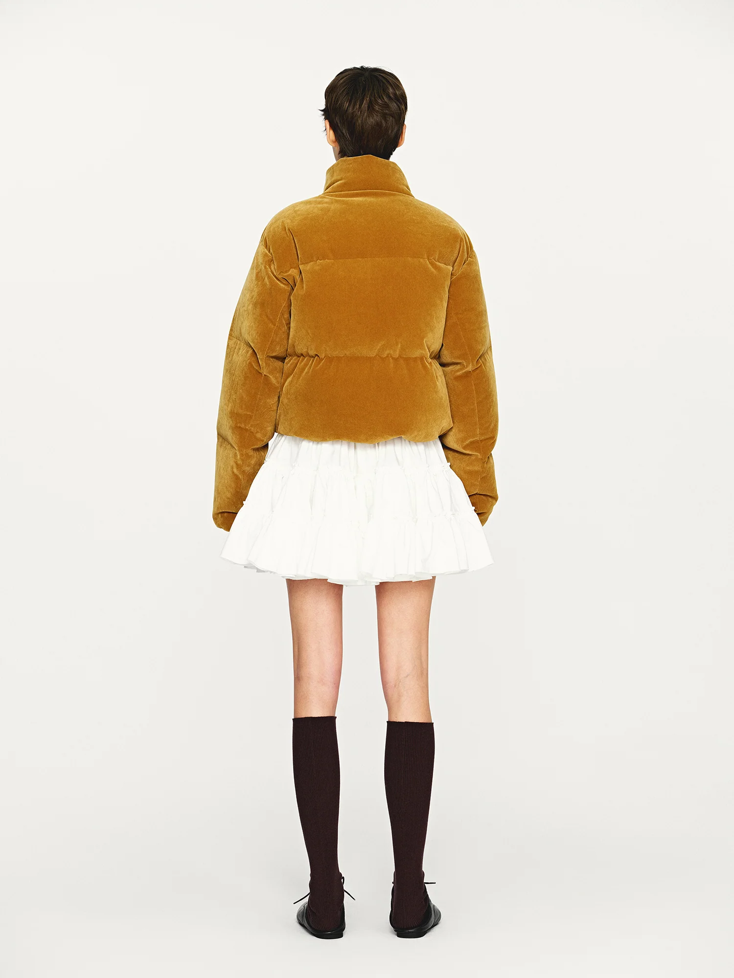 INTO THE EAST 25 Autumn/Winter Layered Short Skirt ITE-E1DGAW070WT21SK-BAI White - Image 12