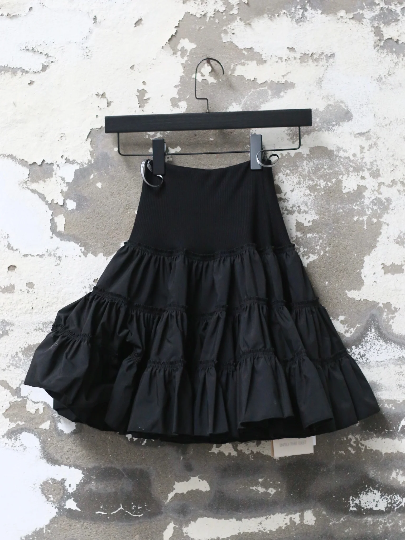 INTO THE EAST 25 Autumn/Winter Layered Short Skirt ITE-E1DGAW071BL21SK-HEI Black (E1DGAW070WT21SK) - Image 4
