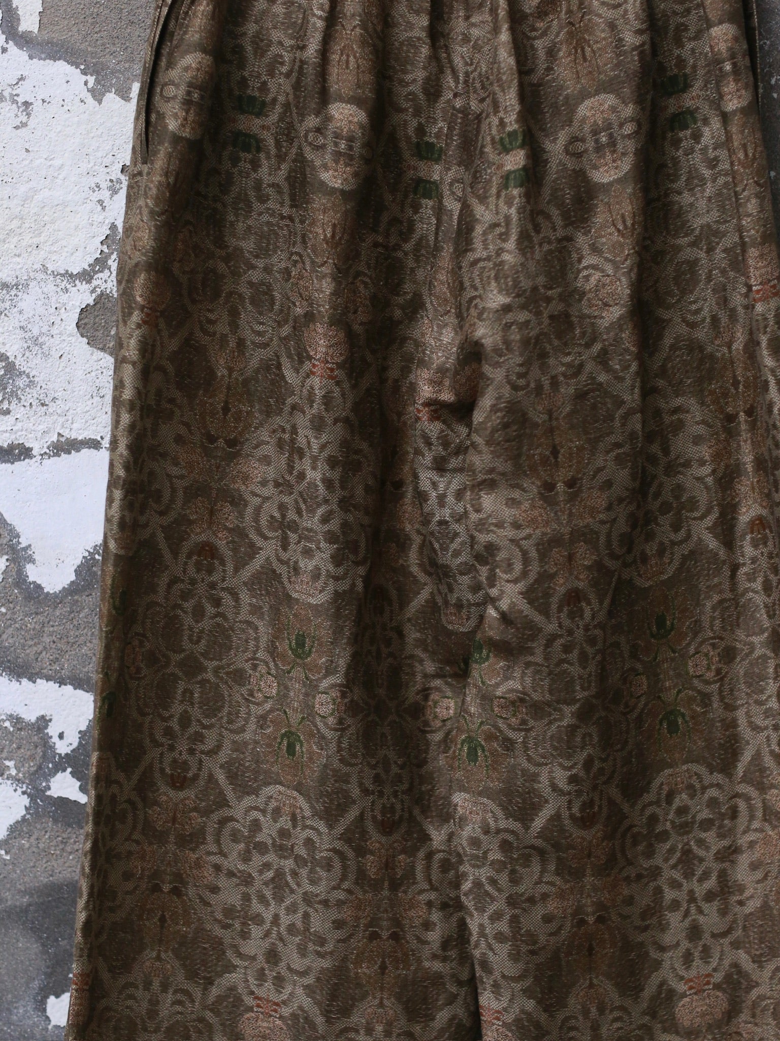 INTO THE EAST 25 Autumn/Winter Moss Green Dark Pattern Print Linen Shirt/Straight Pants ITE-E1DGAW005GR21PT-LV Pants (E1DGAW004GR21SH) - Image 5