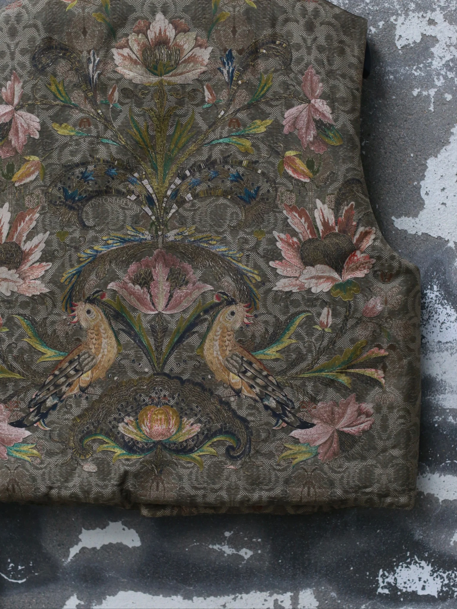 INTO THE EAST 25 Autumn/Winter Silk Printed Cotton Vest ITE-E1DGAW011GR21VE-LV Green - Image 11