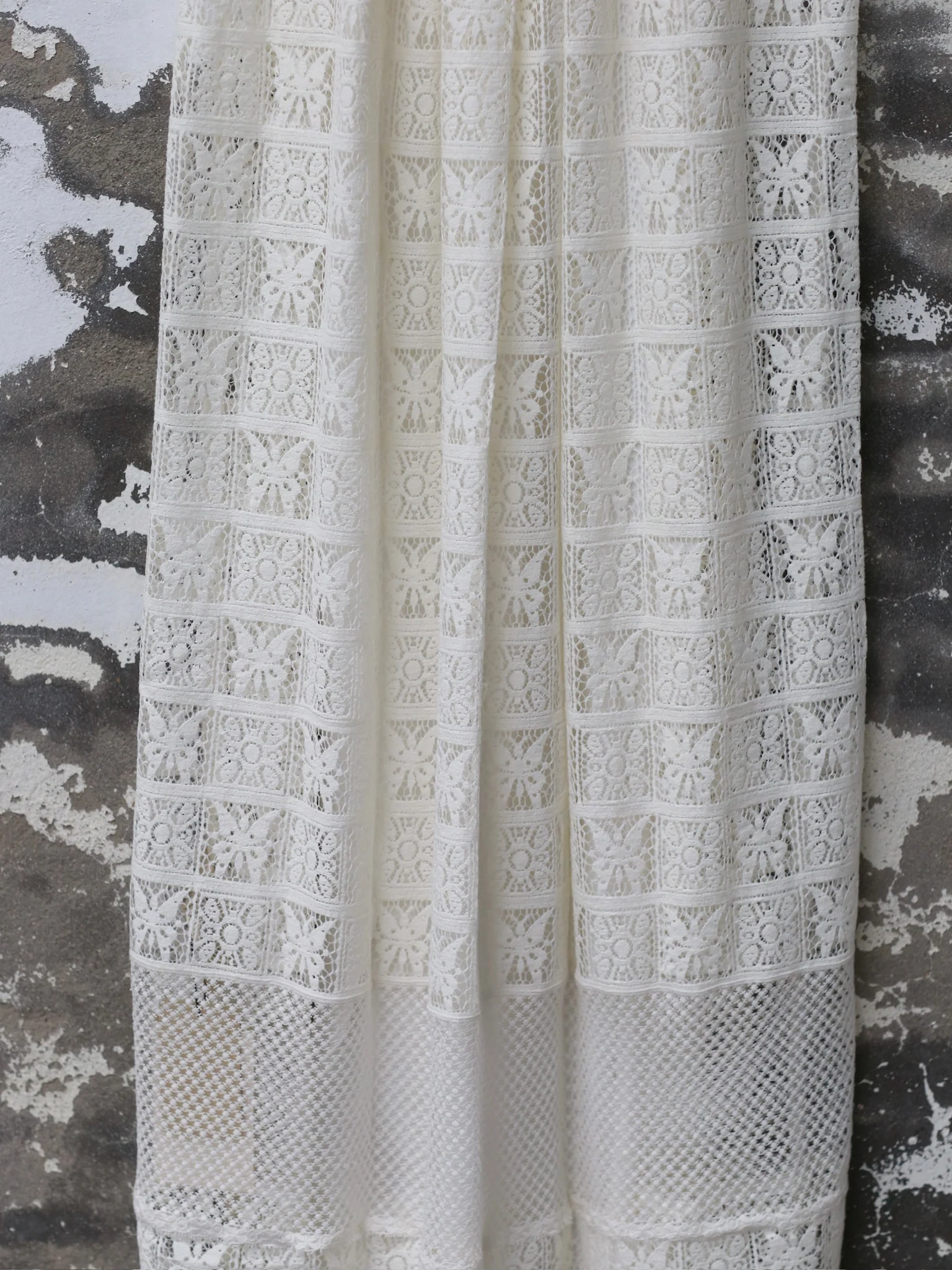 INTO THE EAST 25 Autumn/Winter Water-soluble Floral Round Neck Drawstring Dress ITE-E1DGSS030WT20DS-BAI White - Image 13