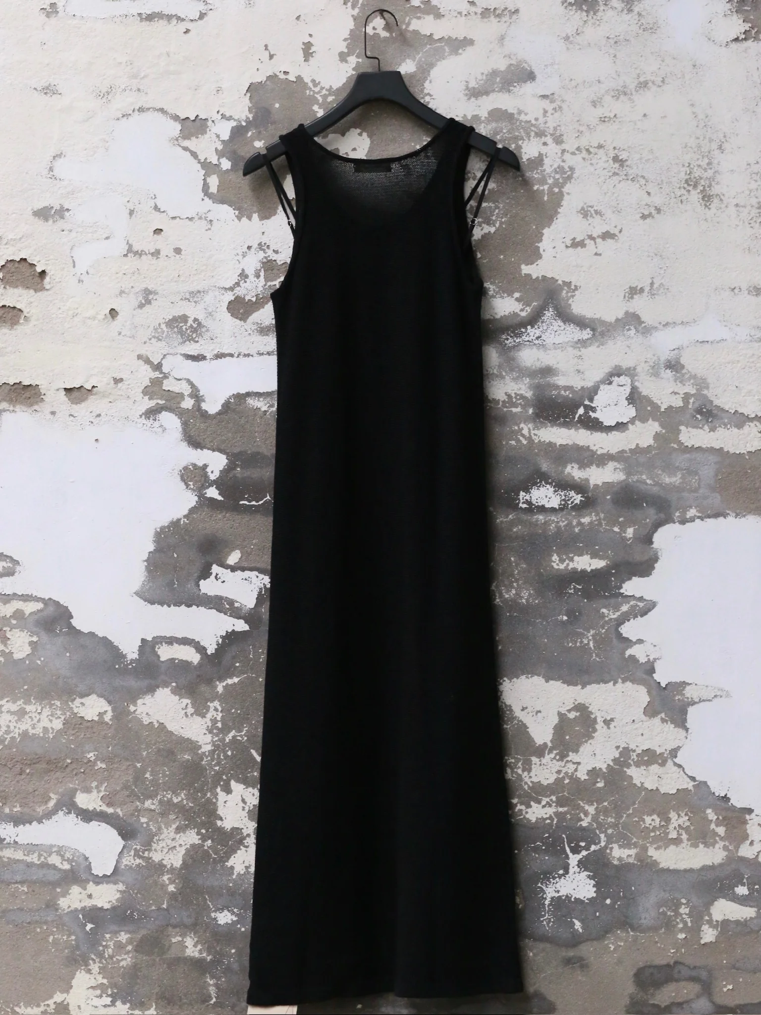 INTO THE EAST 25 Spring/Summer Black U-neck sleeveless knitted dress ITE-E1DGSS023BL20DS-HEI Black - Image 7