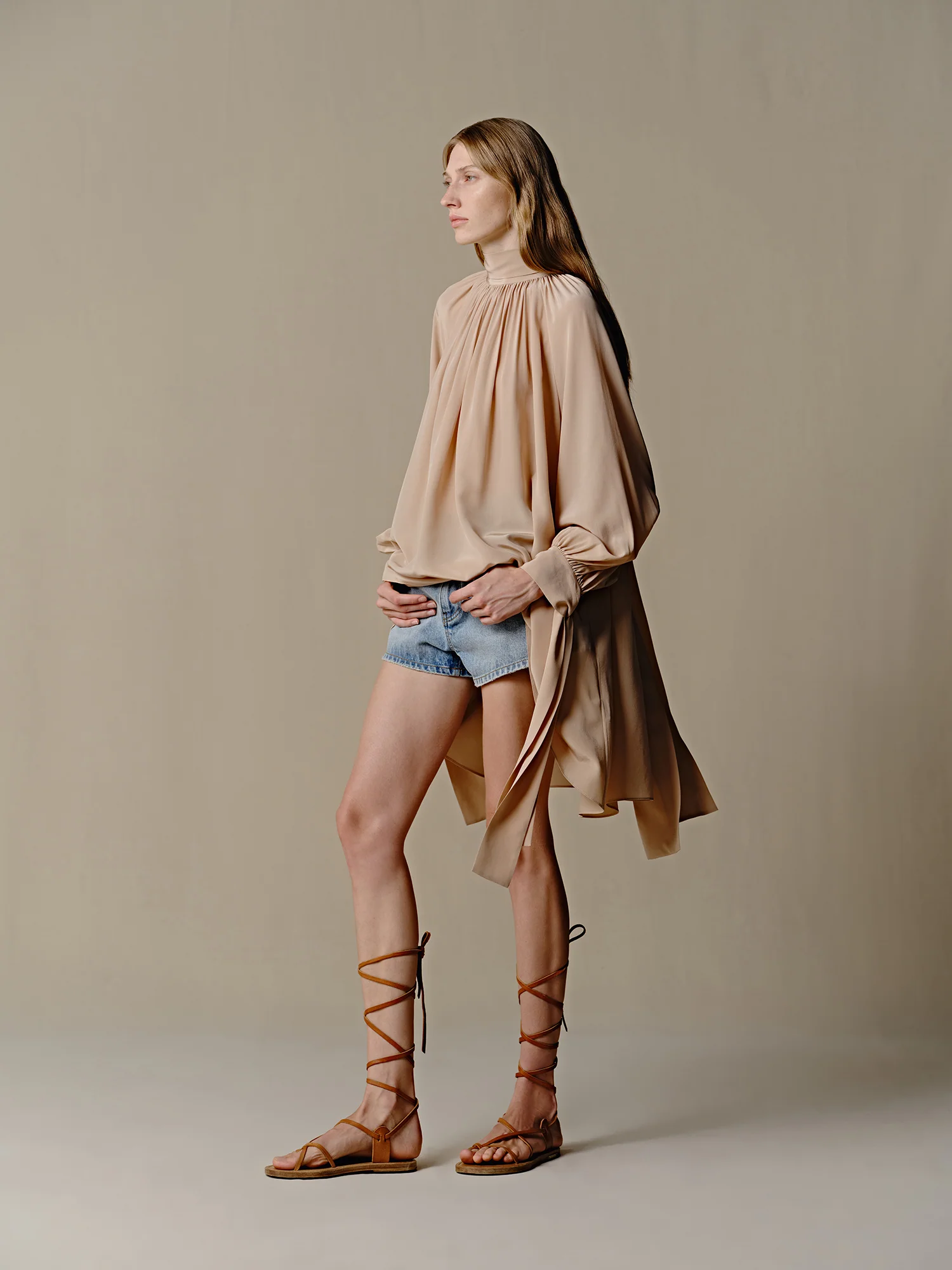 INTO THE EAST 25 Spring/Summer Denim Shorts ITE-E1DGSS031BU20PT-LAN Blue - Image 10