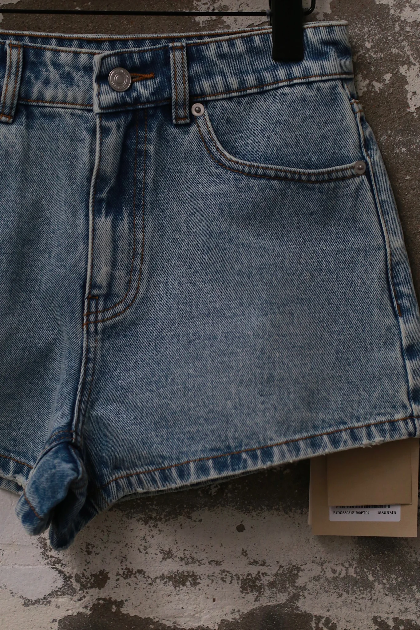 INTO THE EAST 25 Spring/Summer Denim Shorts ITE-E1DGSS031BU20PT-LAN Blue - Image 2