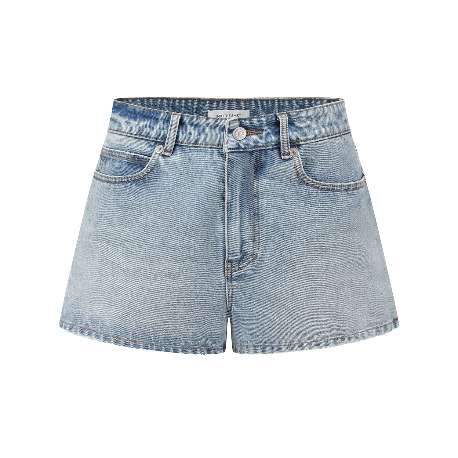 INTO THE EAST 25 Spring/Summer Denim Shorts ITE-E1DGSS031BU20PT-LAN Blue - Image 5