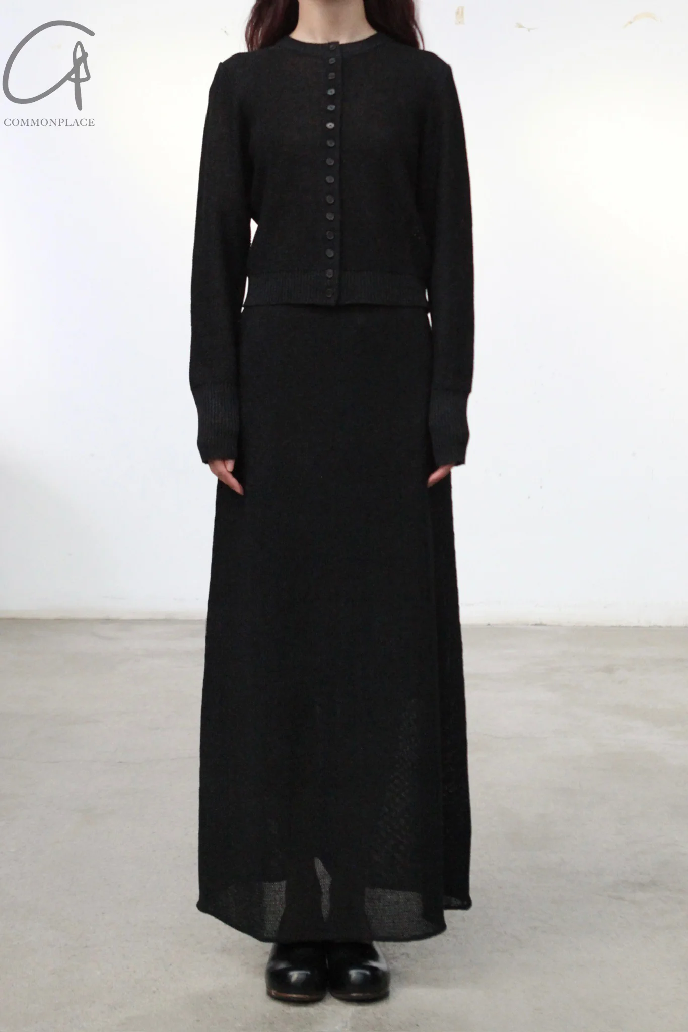 INTO THE EAST 25 Spring/Summer Knitted Straight Skirt ITE-E1DGSS016BL20SK-HEI Black ITE-E1DGSS015GY20SK - Image 2