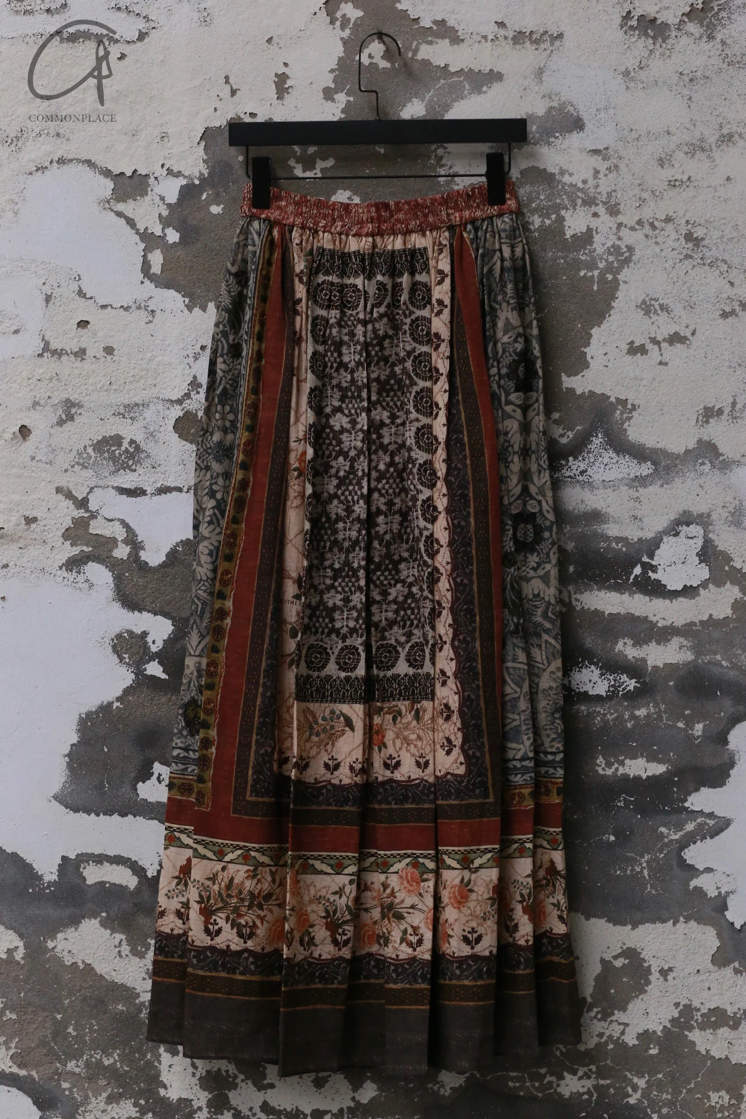 INTO THE EAST 25 Spring/Summer Linen Printed Long Skirt ITE-E1DGSS002NCC21SK-HUA Printed - Image 4